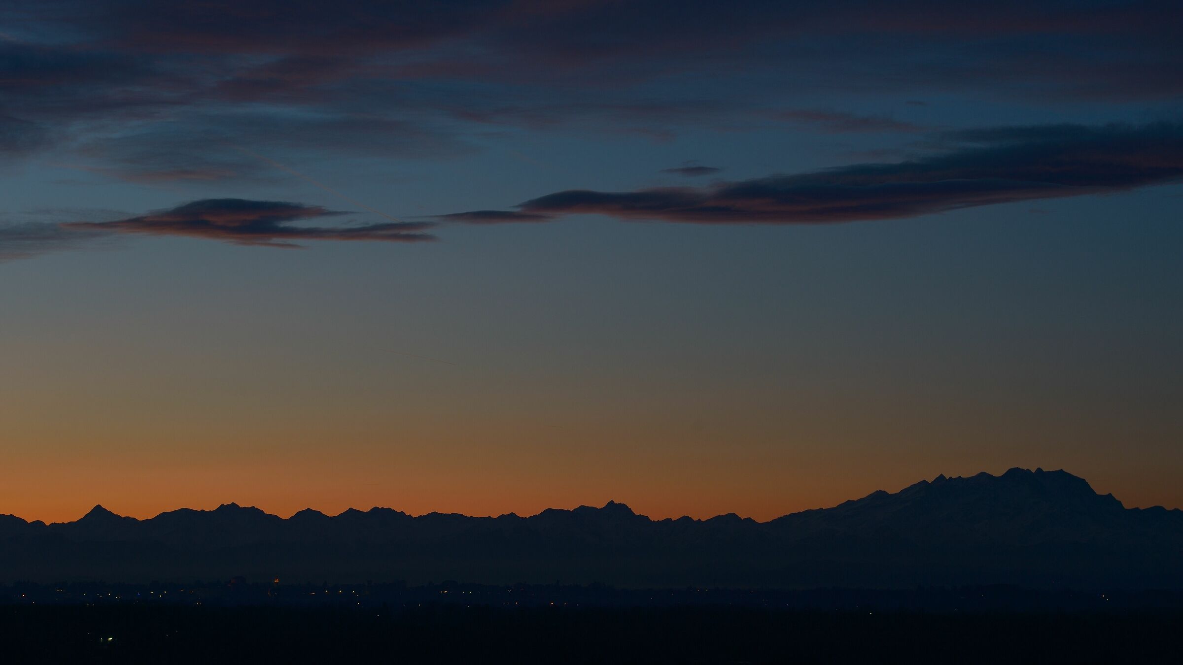 Monterosa al tramonto da Tornavento