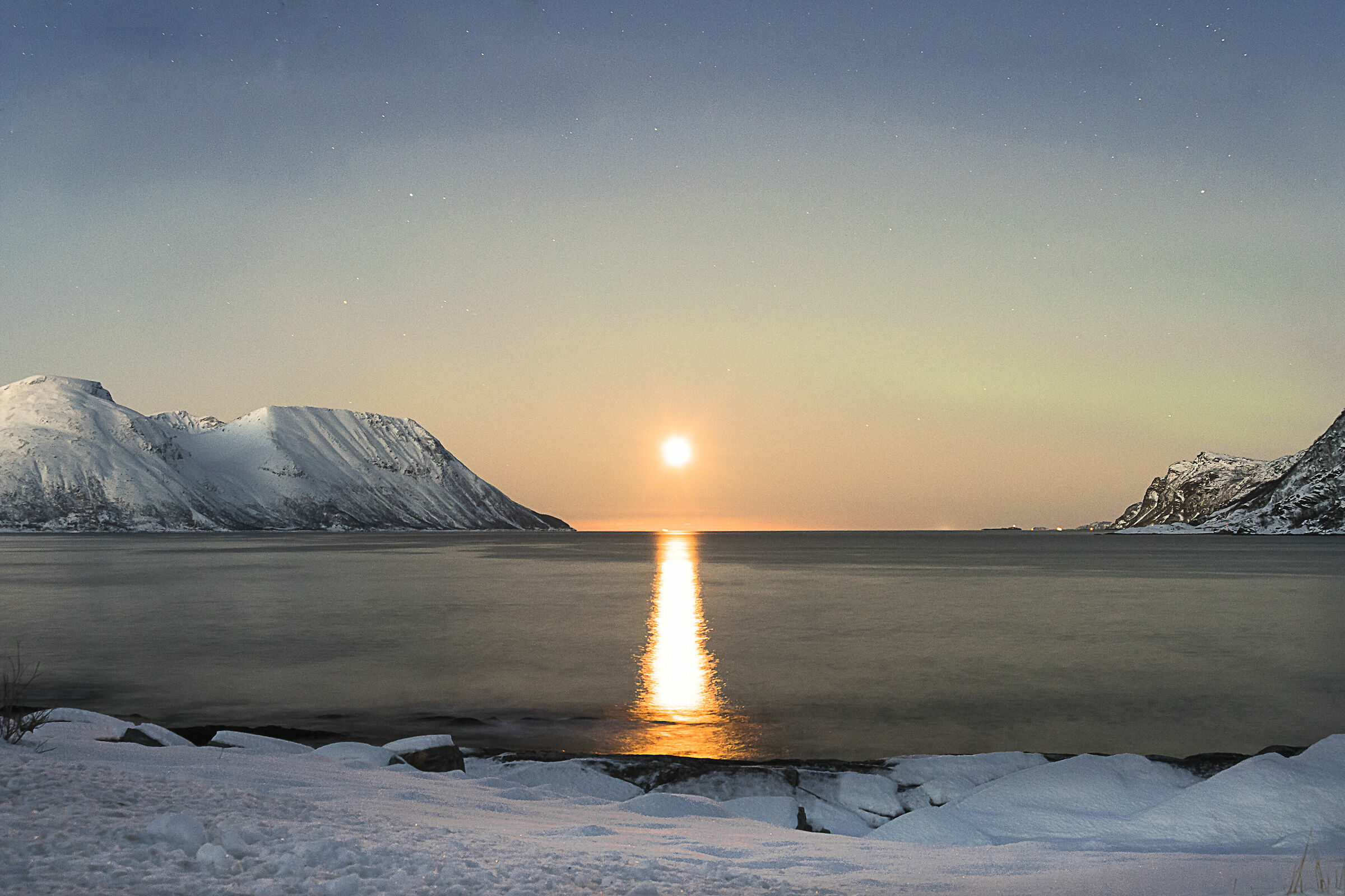 Moon on the Fjord