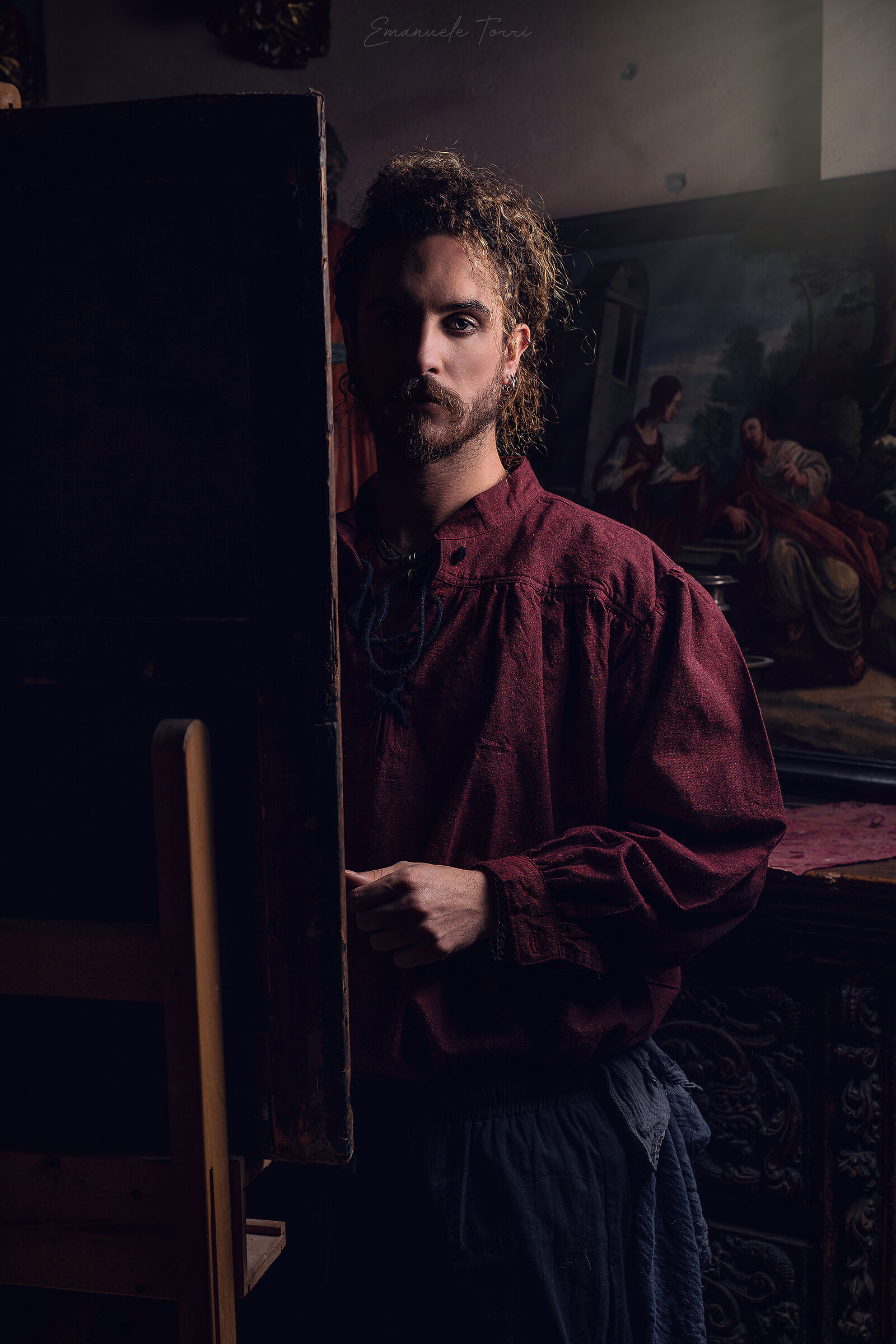 Il pittore davanti alla sua tela