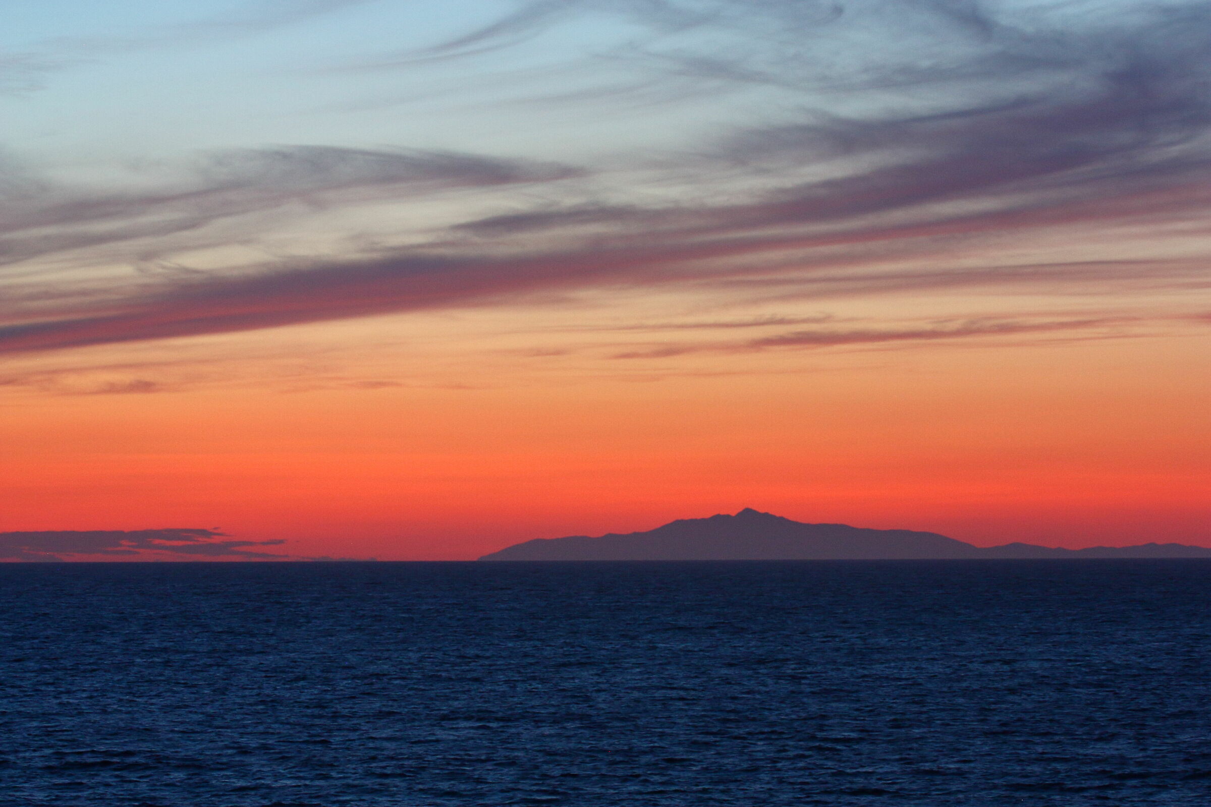 Pop sunset over Corsica