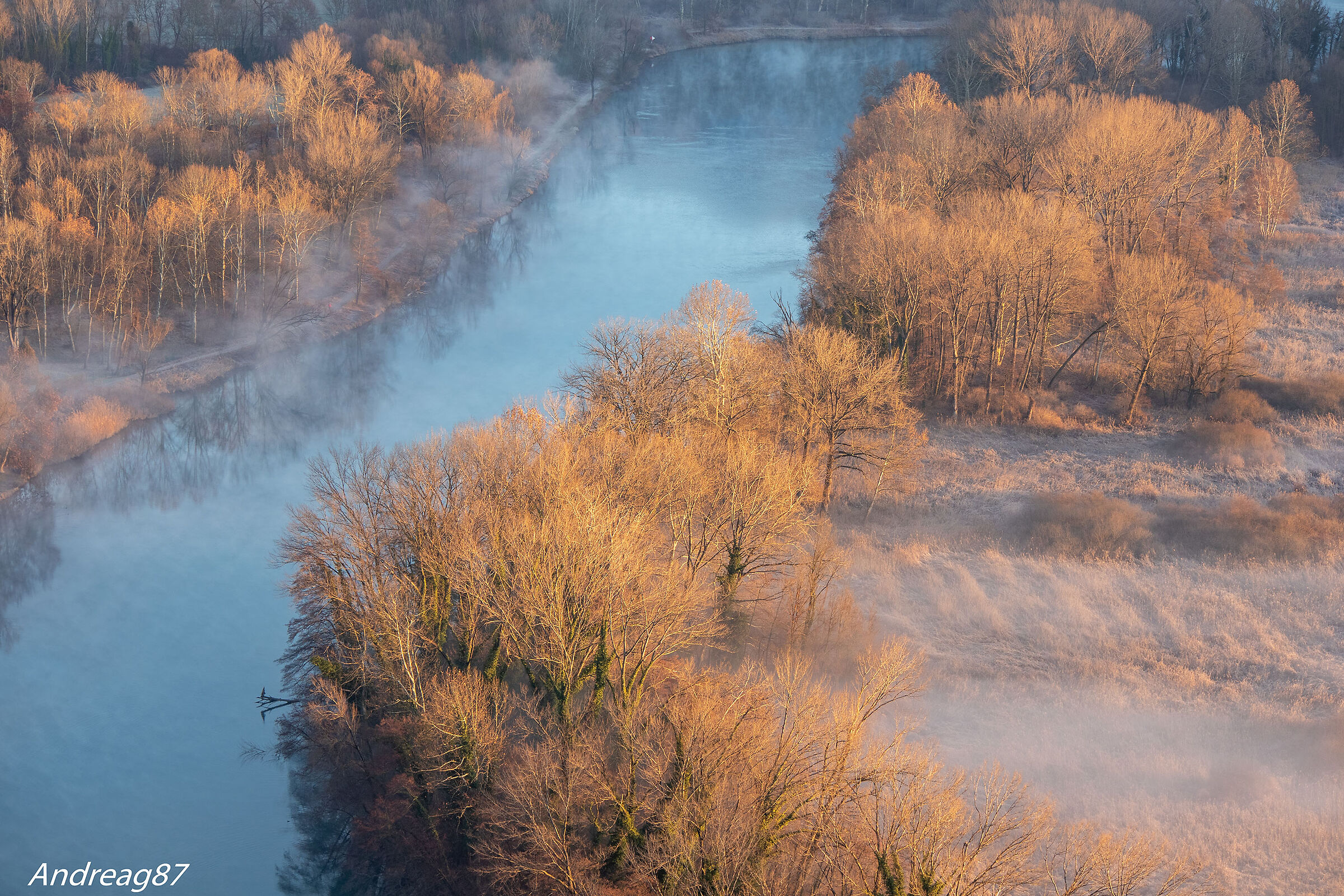 Luci e nebbia sull'Adda