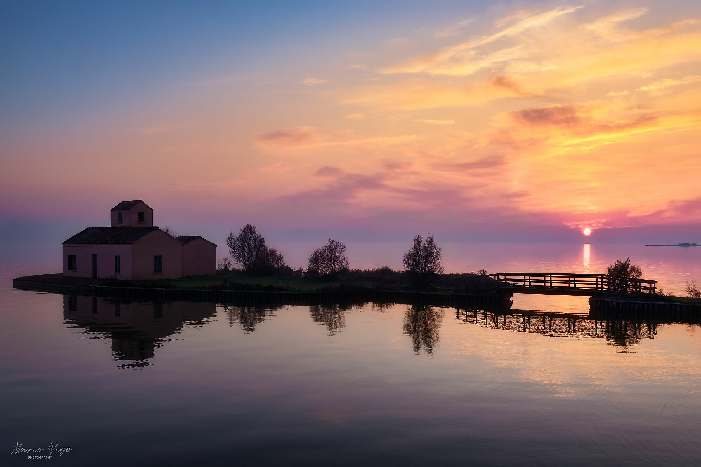 Tramonto nella laguna