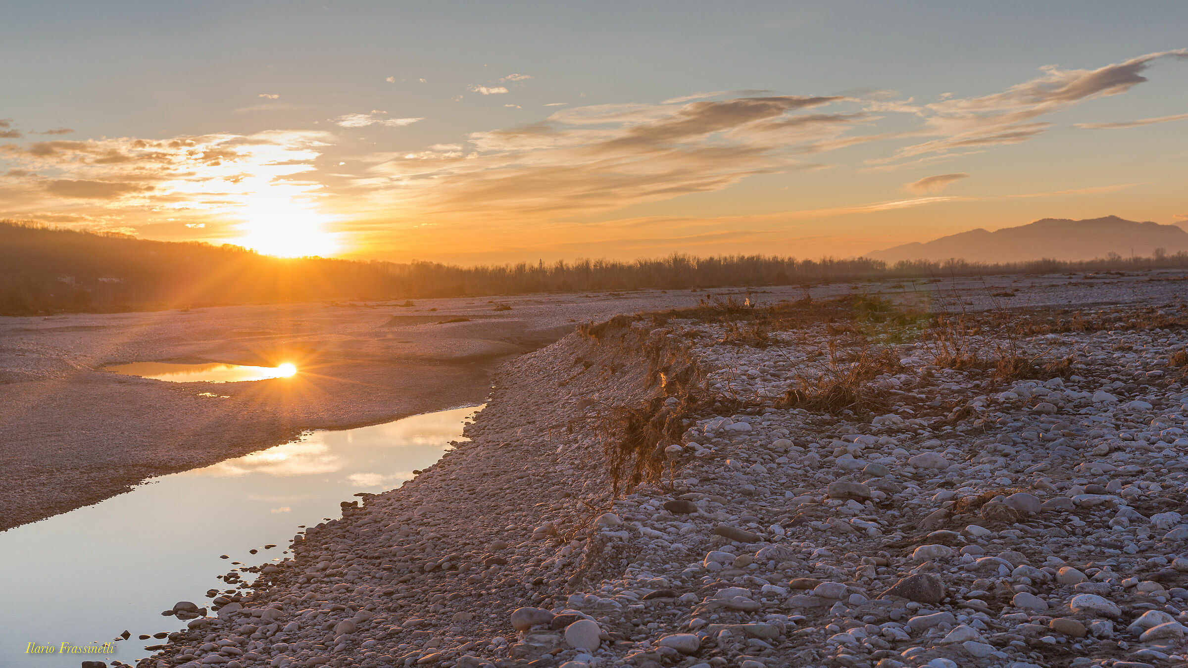Tramonto sul fiume Piave