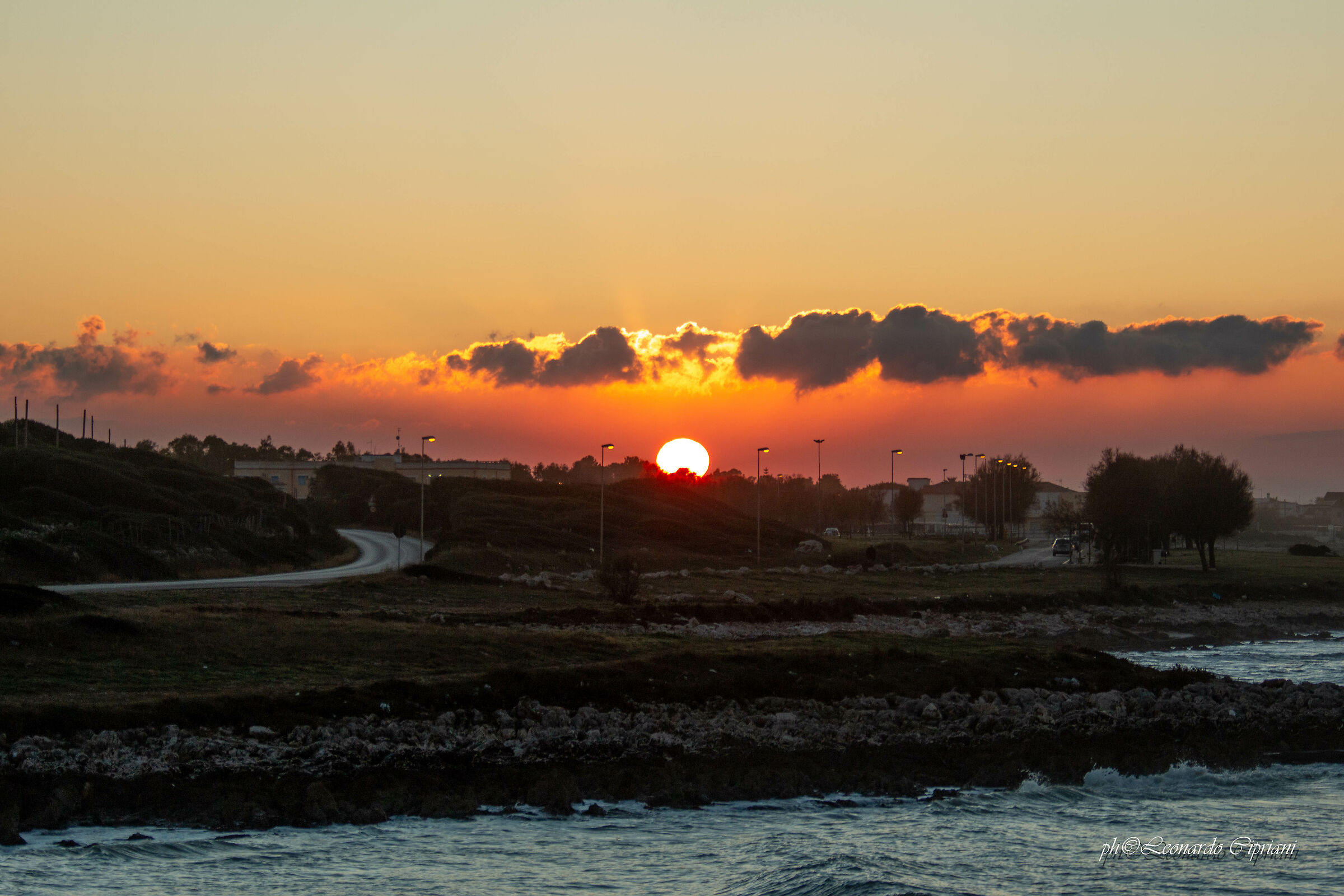 Tramonto d'inverno su Torre Mileto-S. Nicandro G. (fg)