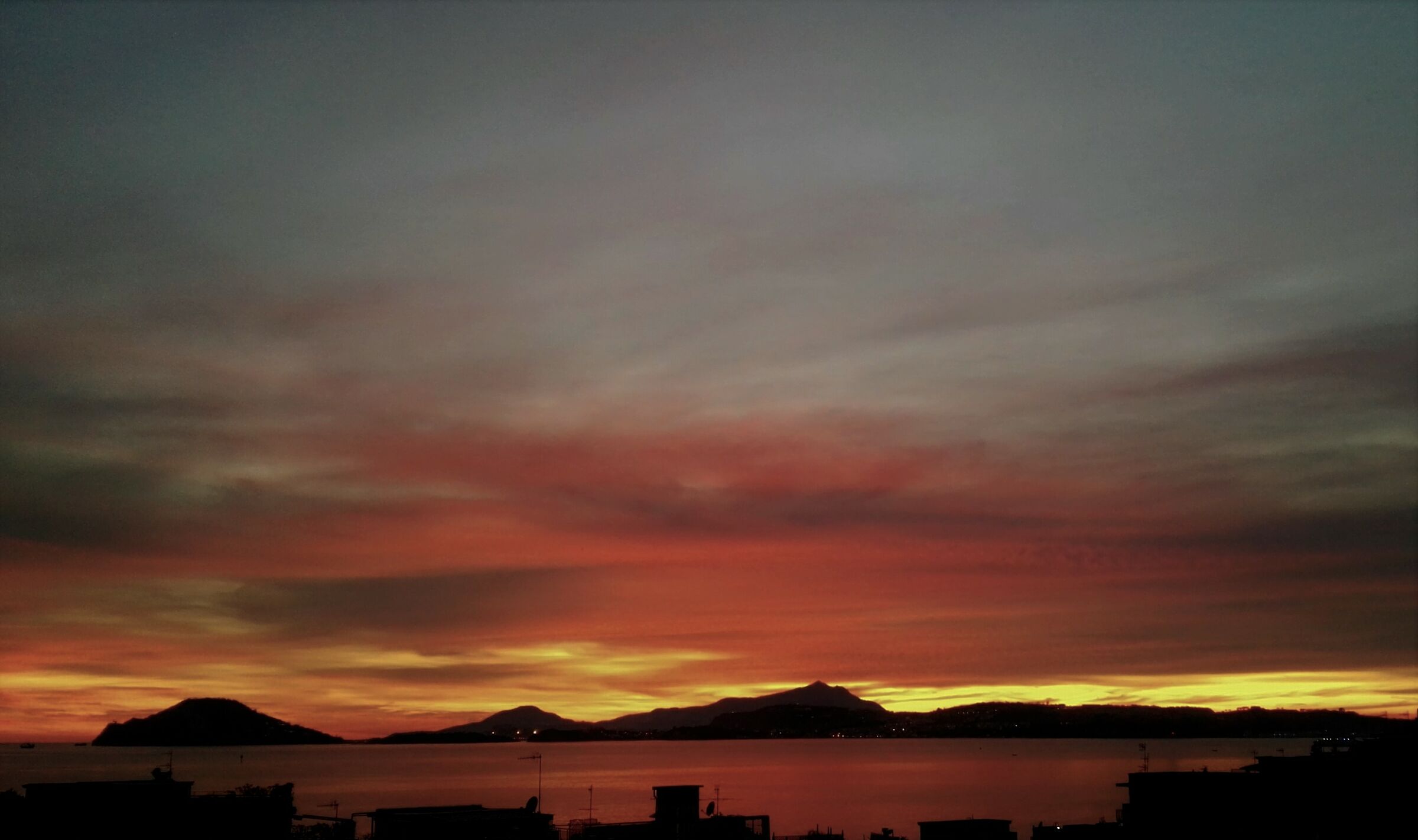 sunset, Gulf of Pozzuoplui