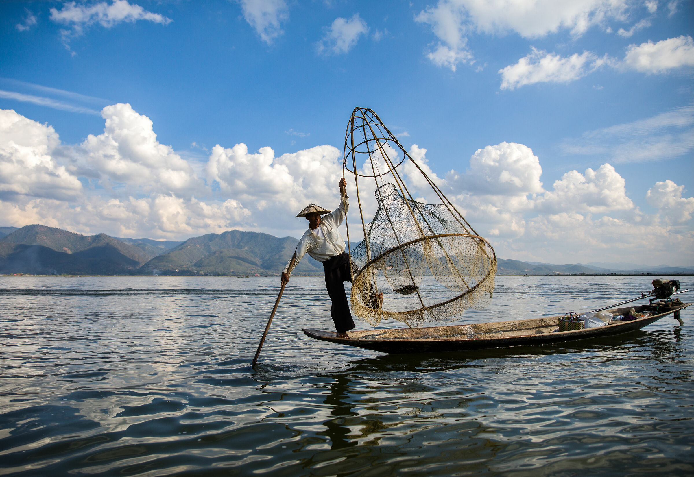 Fisherman at Inle Lake, Myanmar