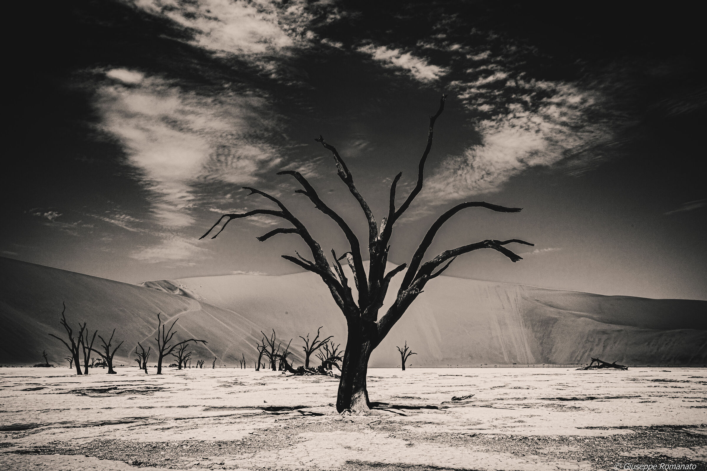 Sossusvlei, in bianco e nero.