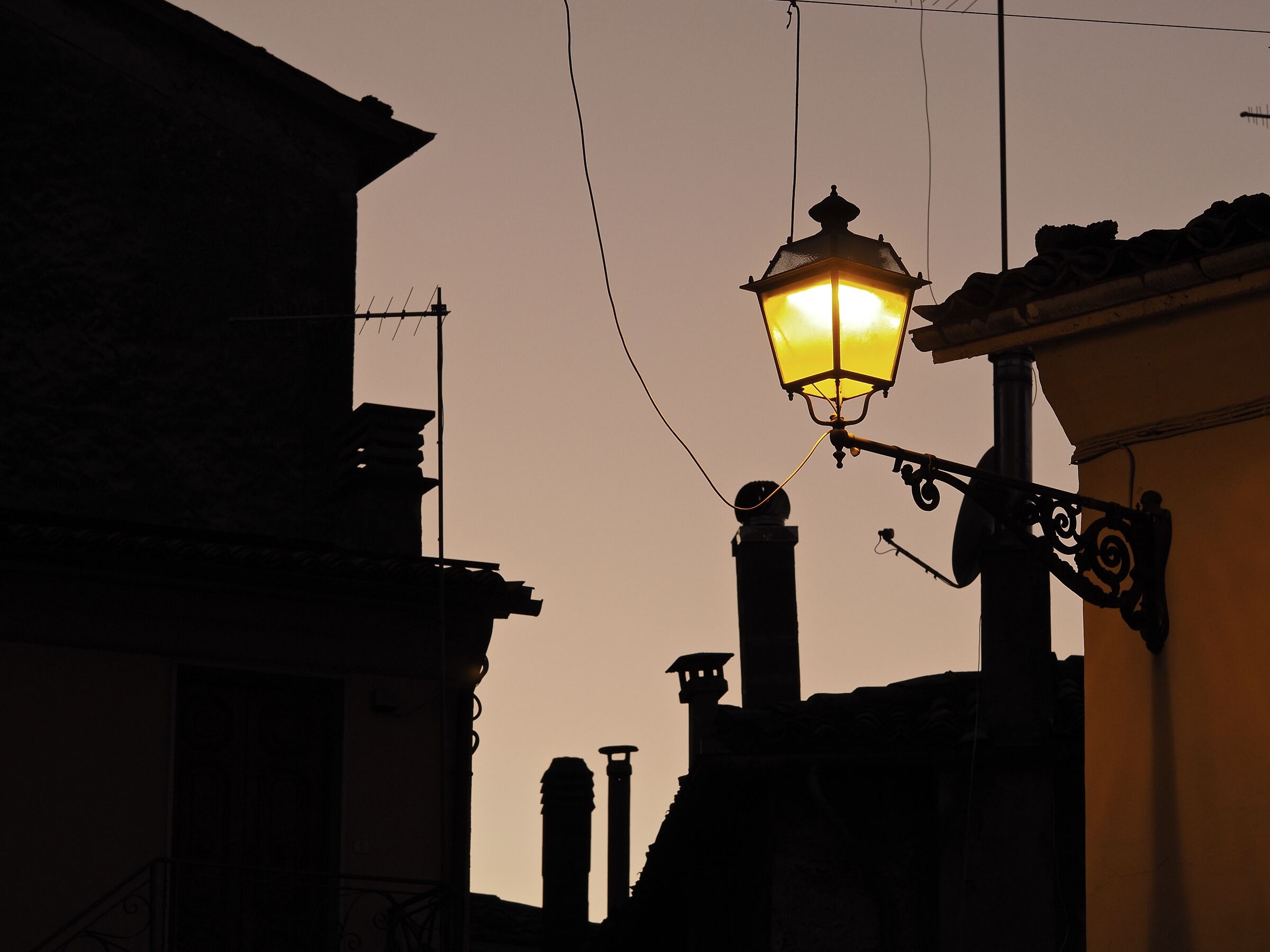 Sunset with silhouette