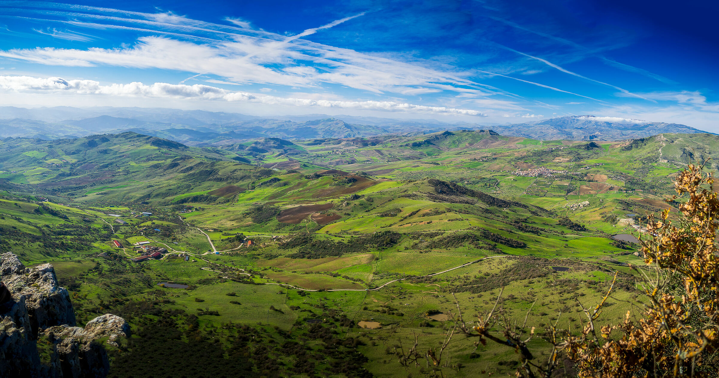 Looking at the Madonies from Mount Altesina in Sicily
