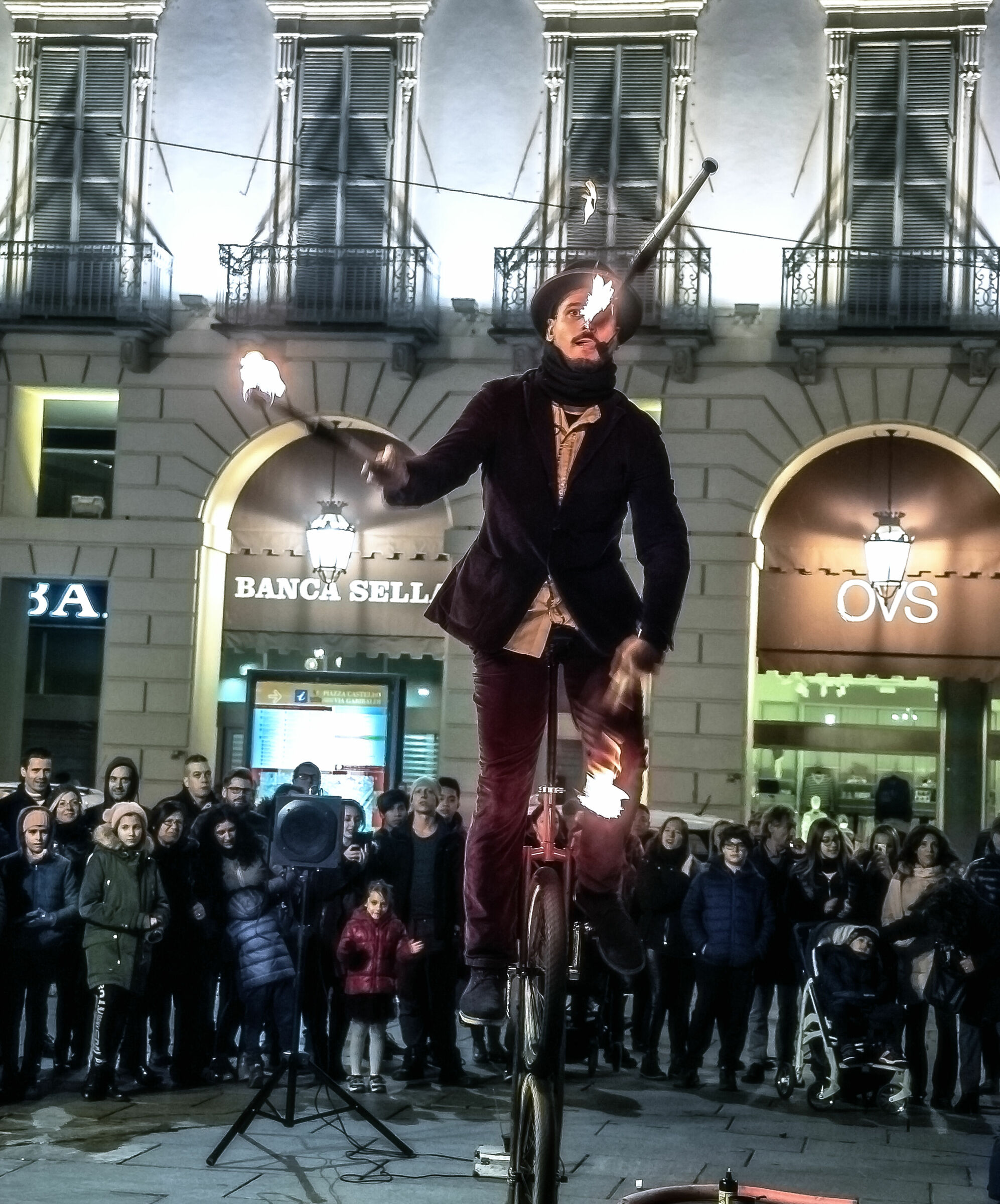 Street artists on Boxing Day