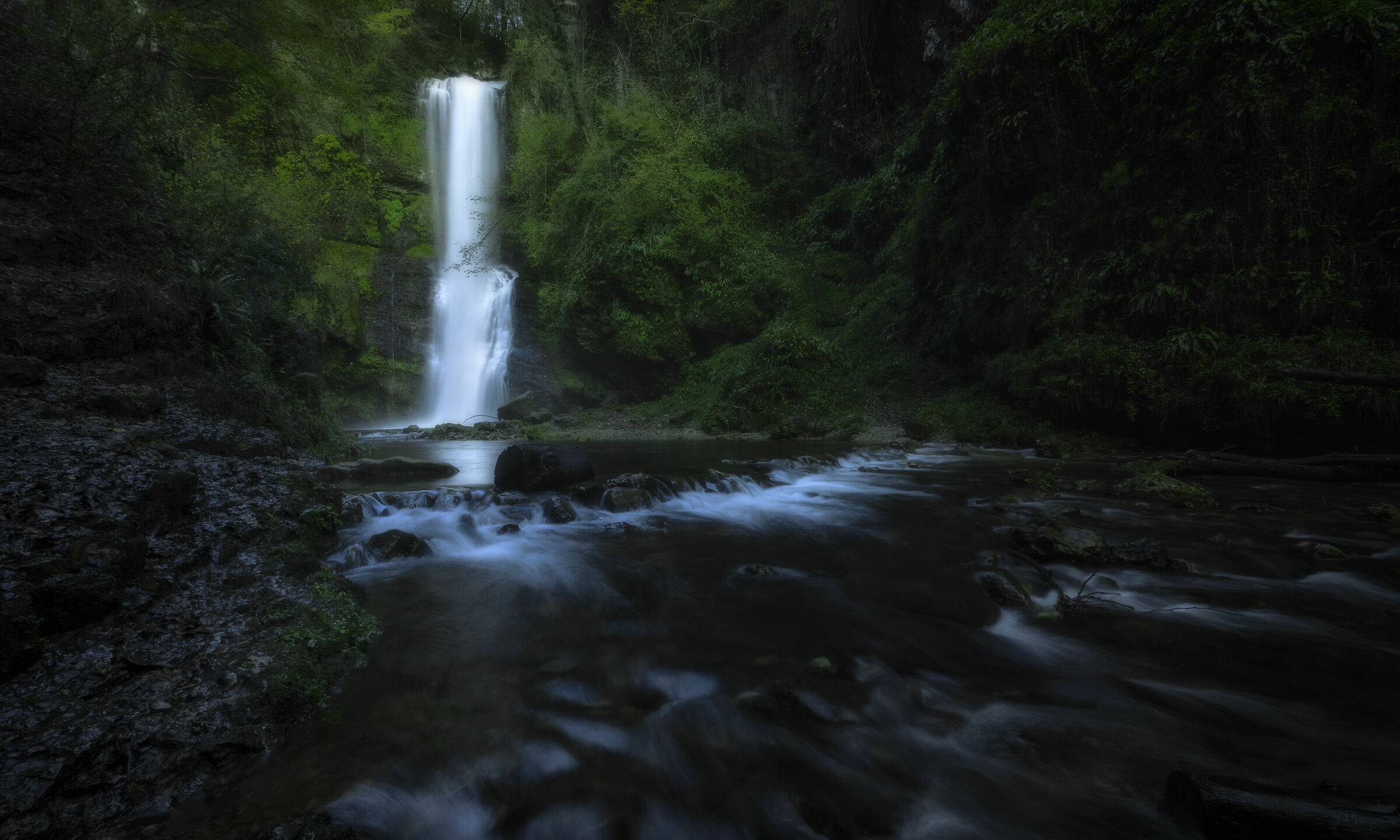 The majesty of the Ferrera waterfall