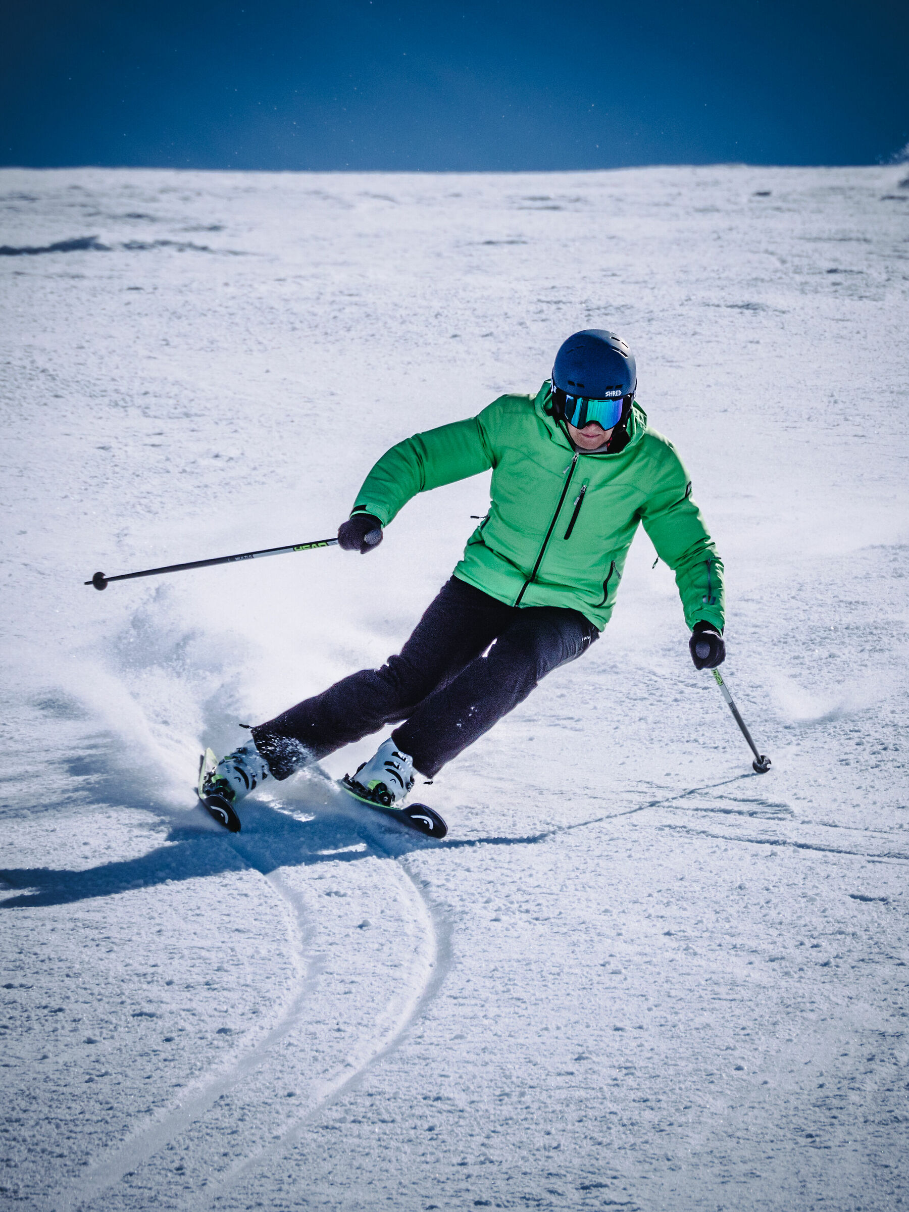 My brother's class on skis