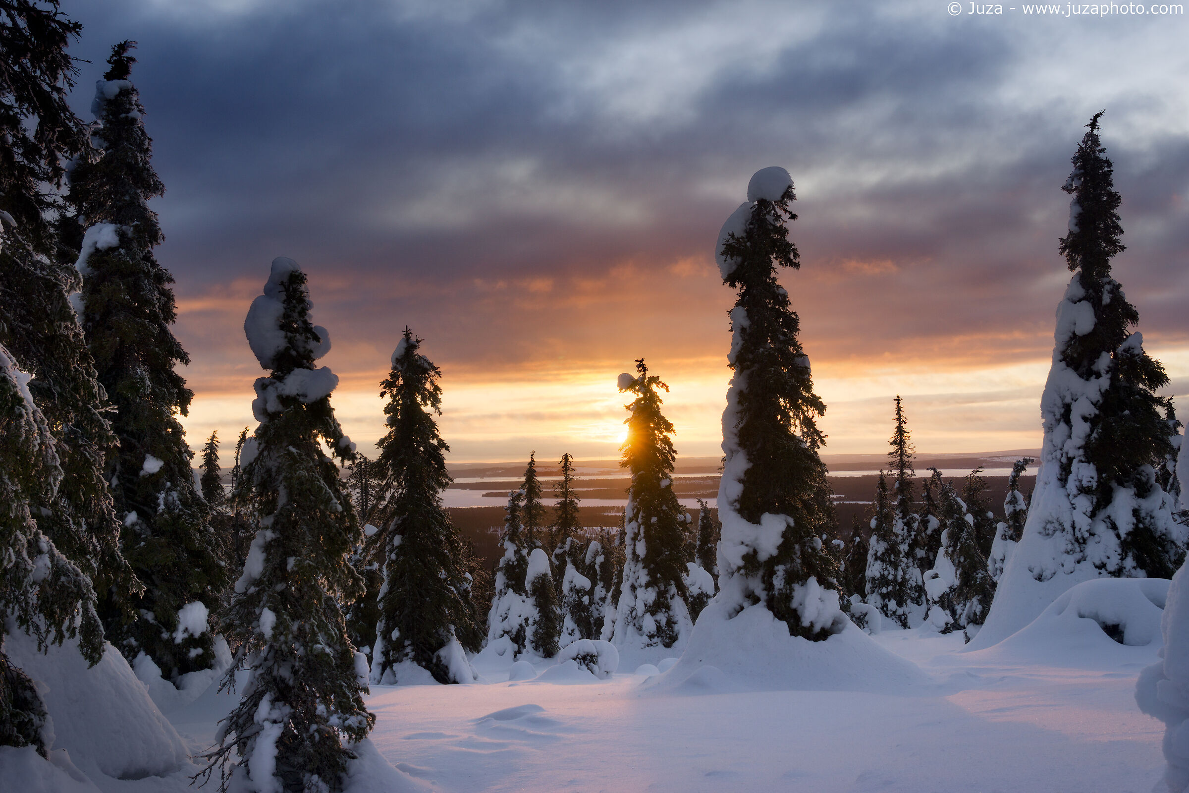 The sunrise seemed drawn...