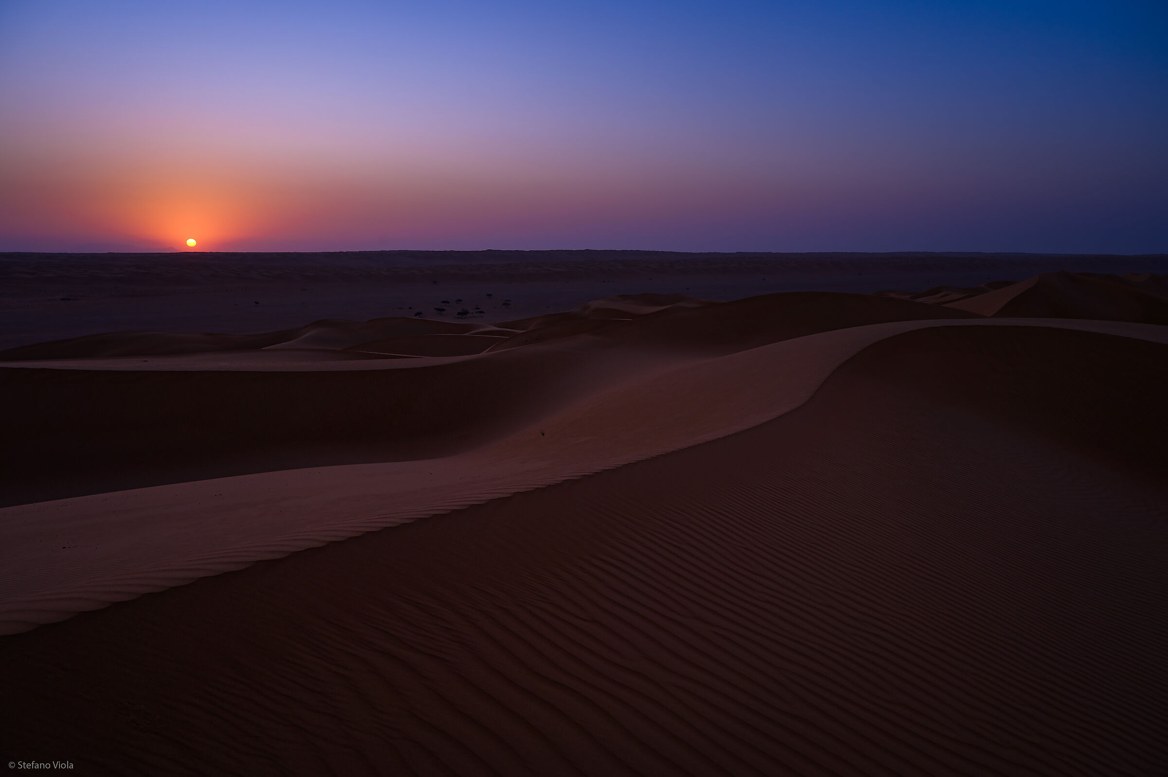 Alba nel deserto dell'Oman