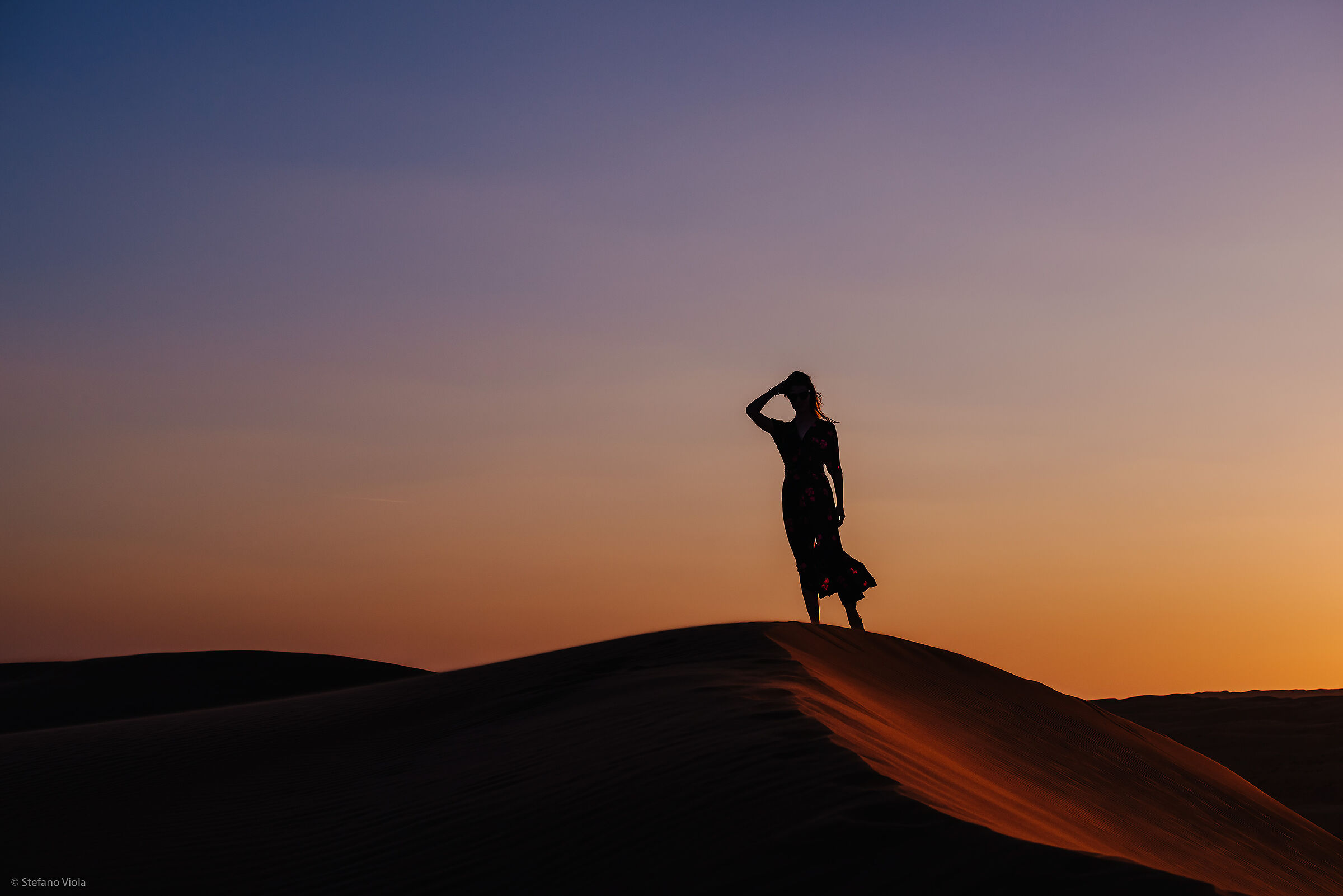 Silhouette nel deserto