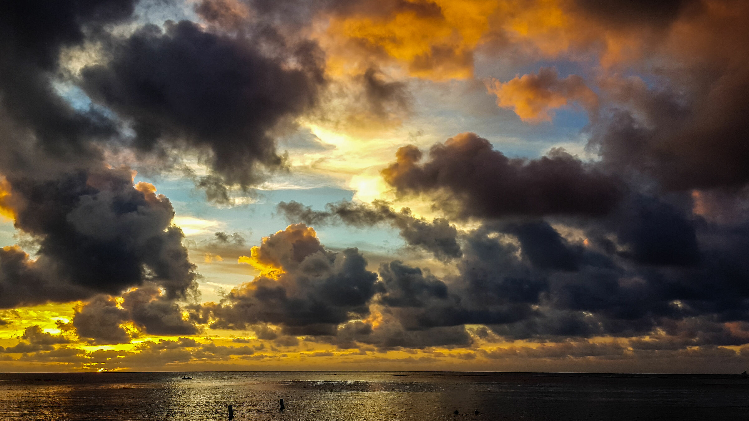 Sunset in Hanalei bay, Kauai