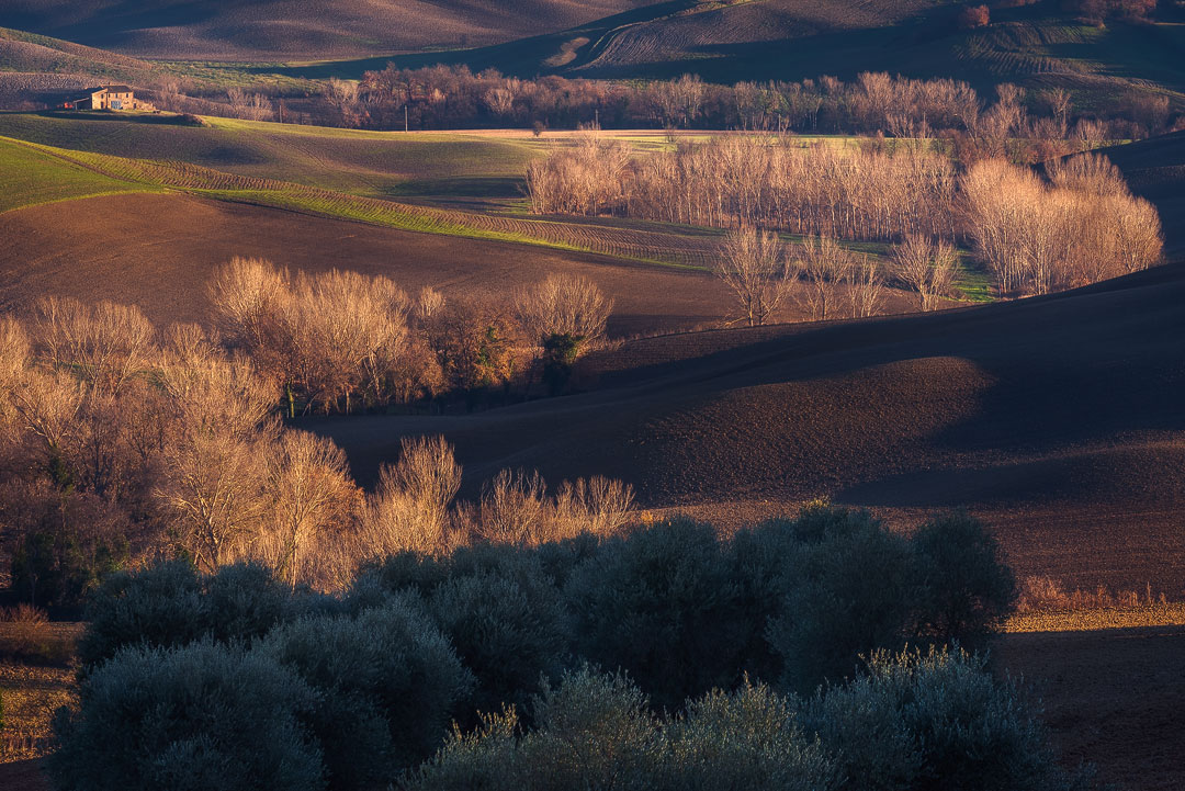Walking in the countryside near Pienza