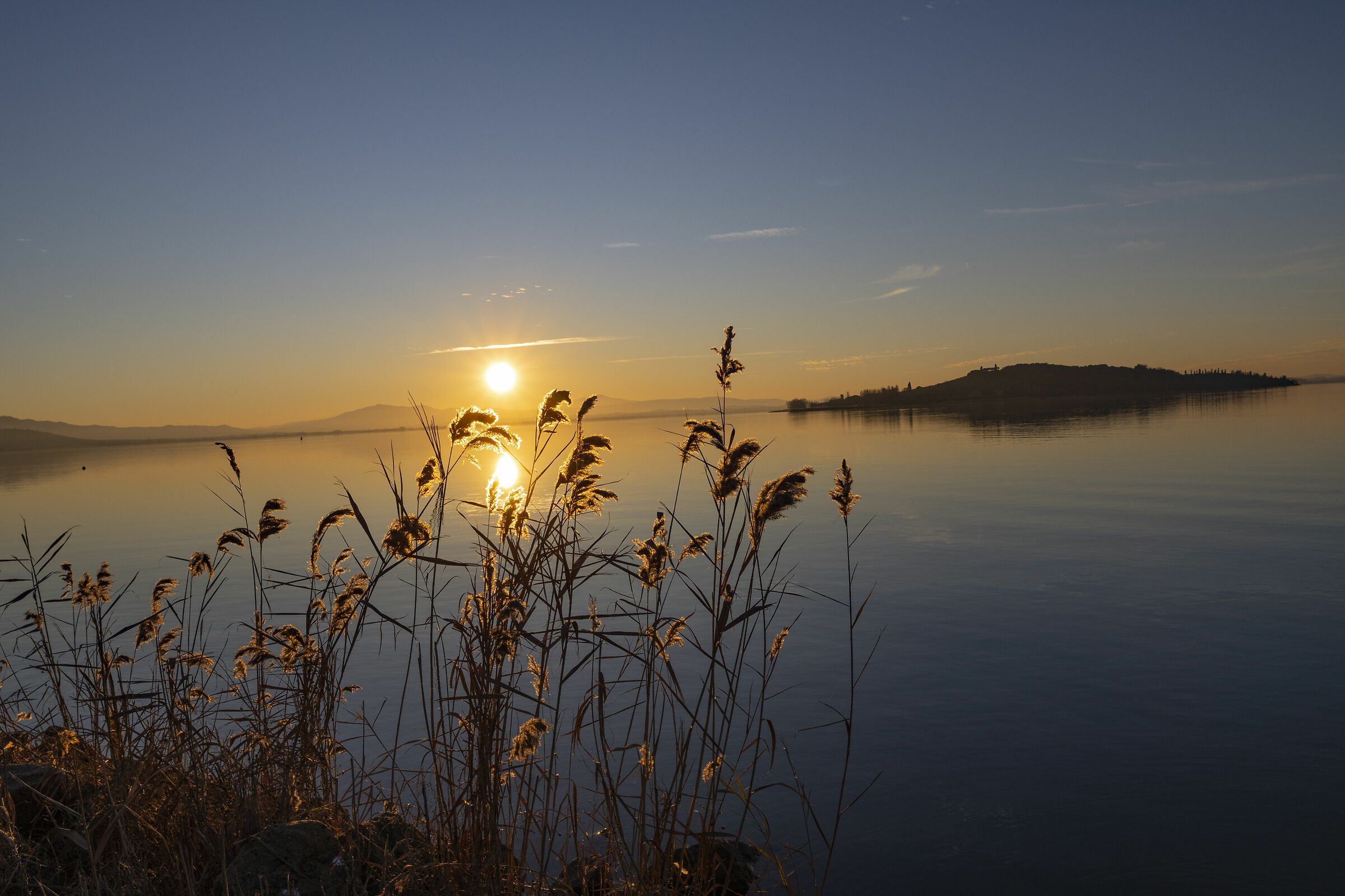 Sunset over Lake Trasimeno