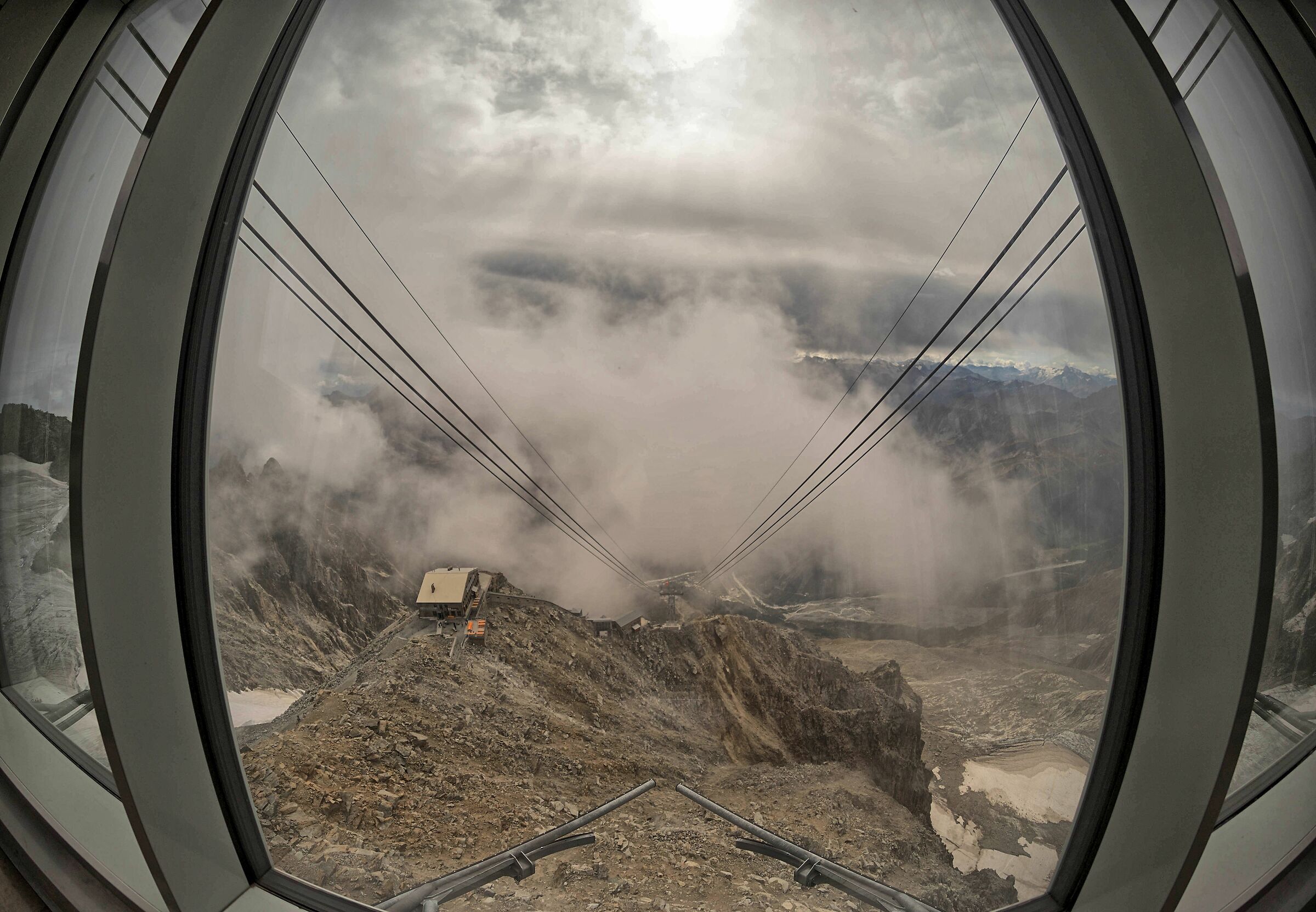 white mountain sky way panorama