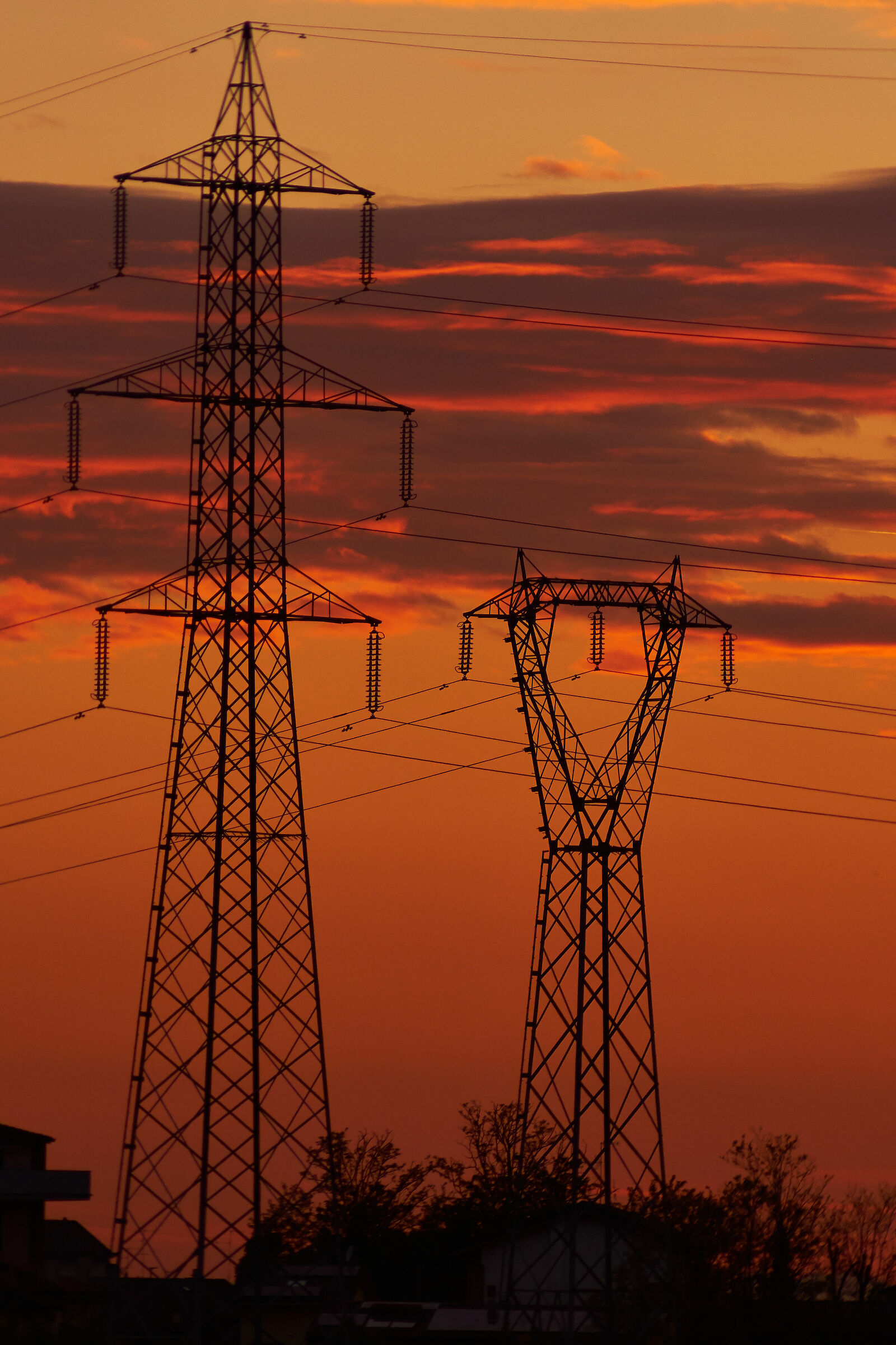Sunset pylons