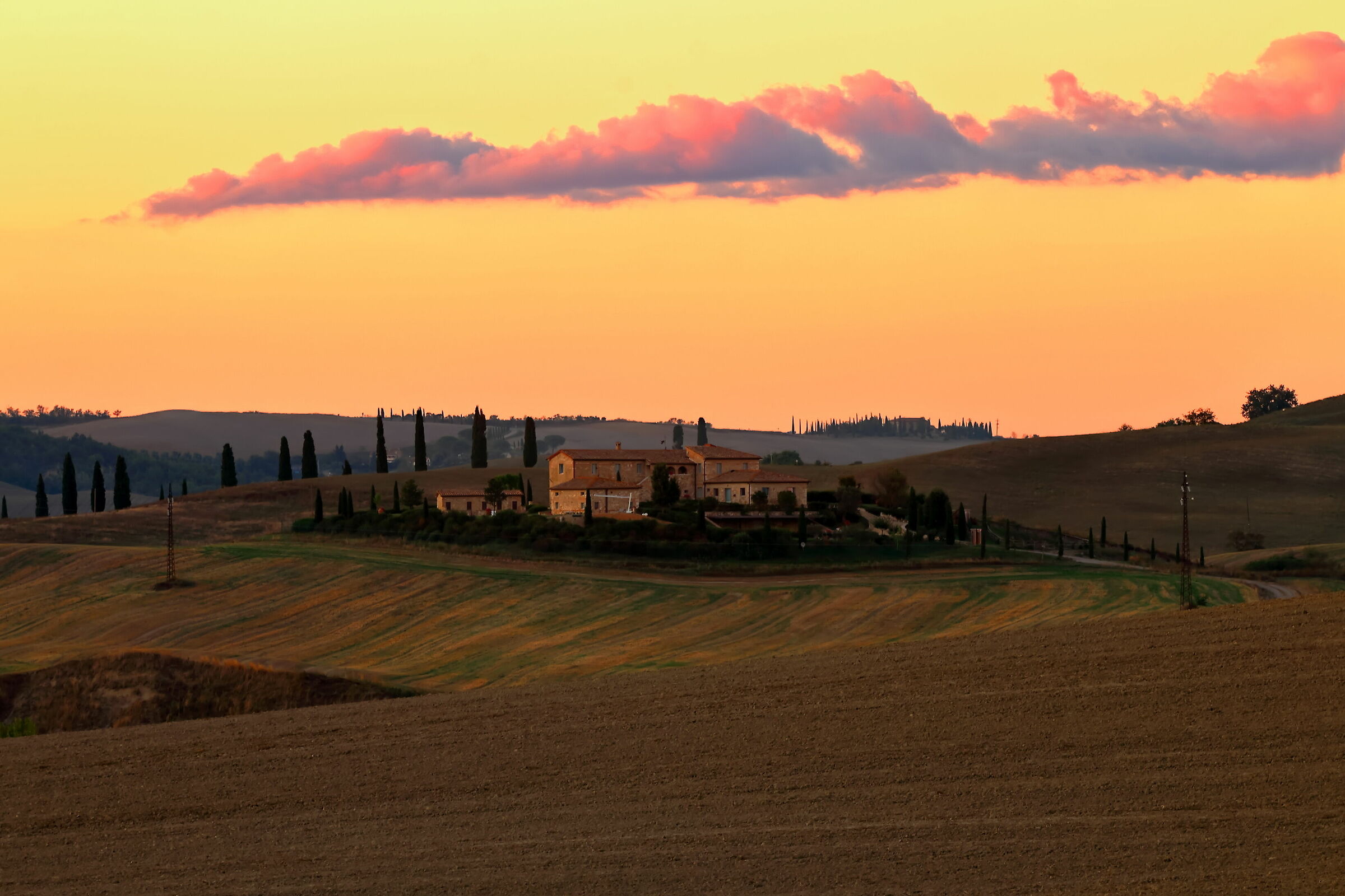 Sunset in Val d'Orcia