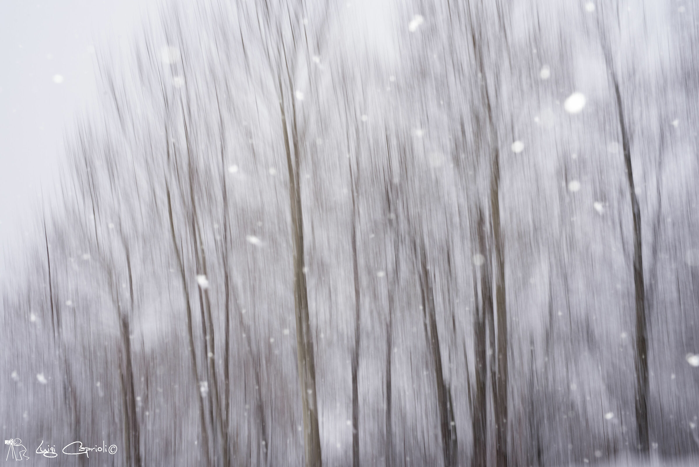 Val di Funes with snowfall