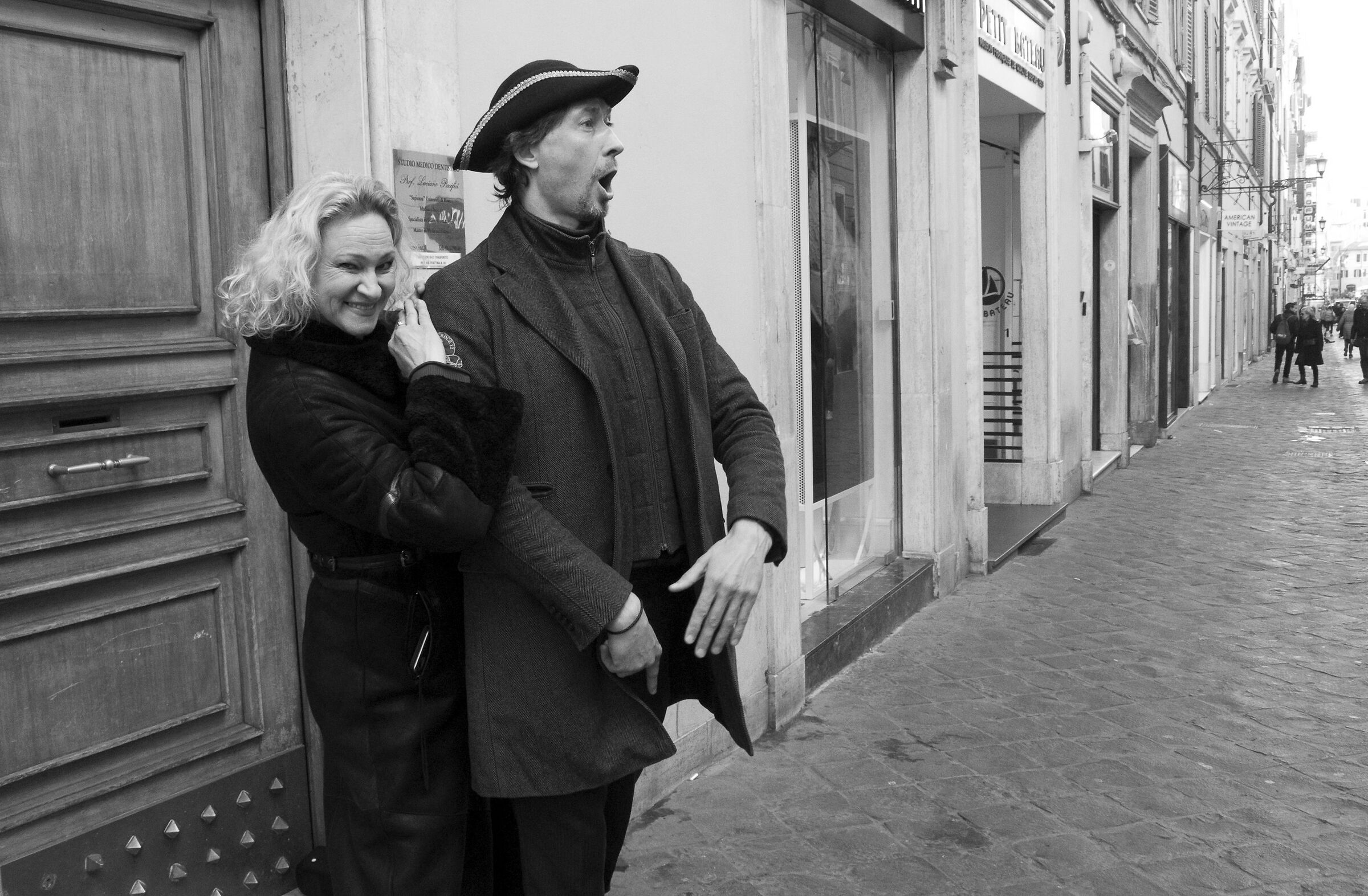 The work in the street