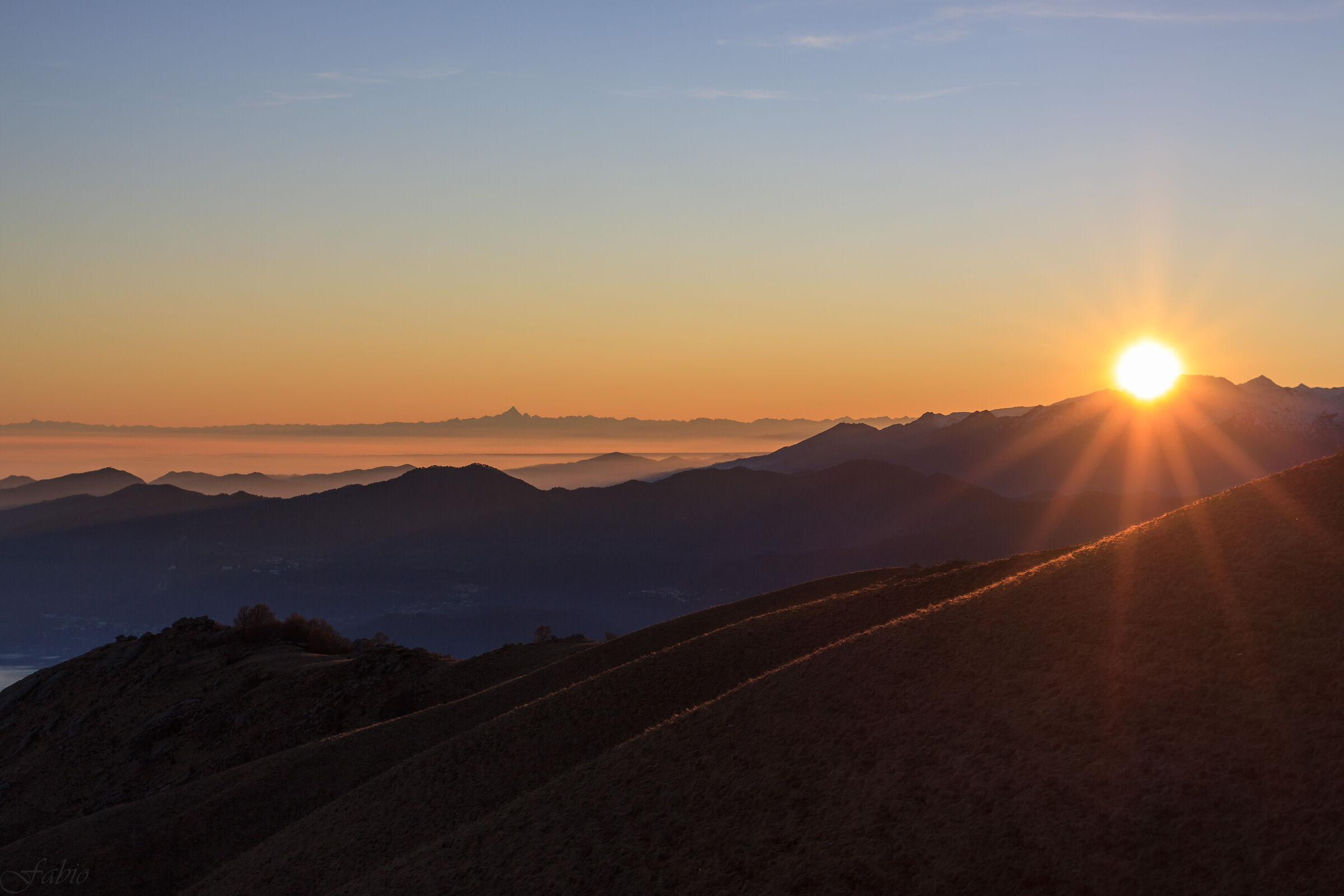 Sunset over the Mottarone
