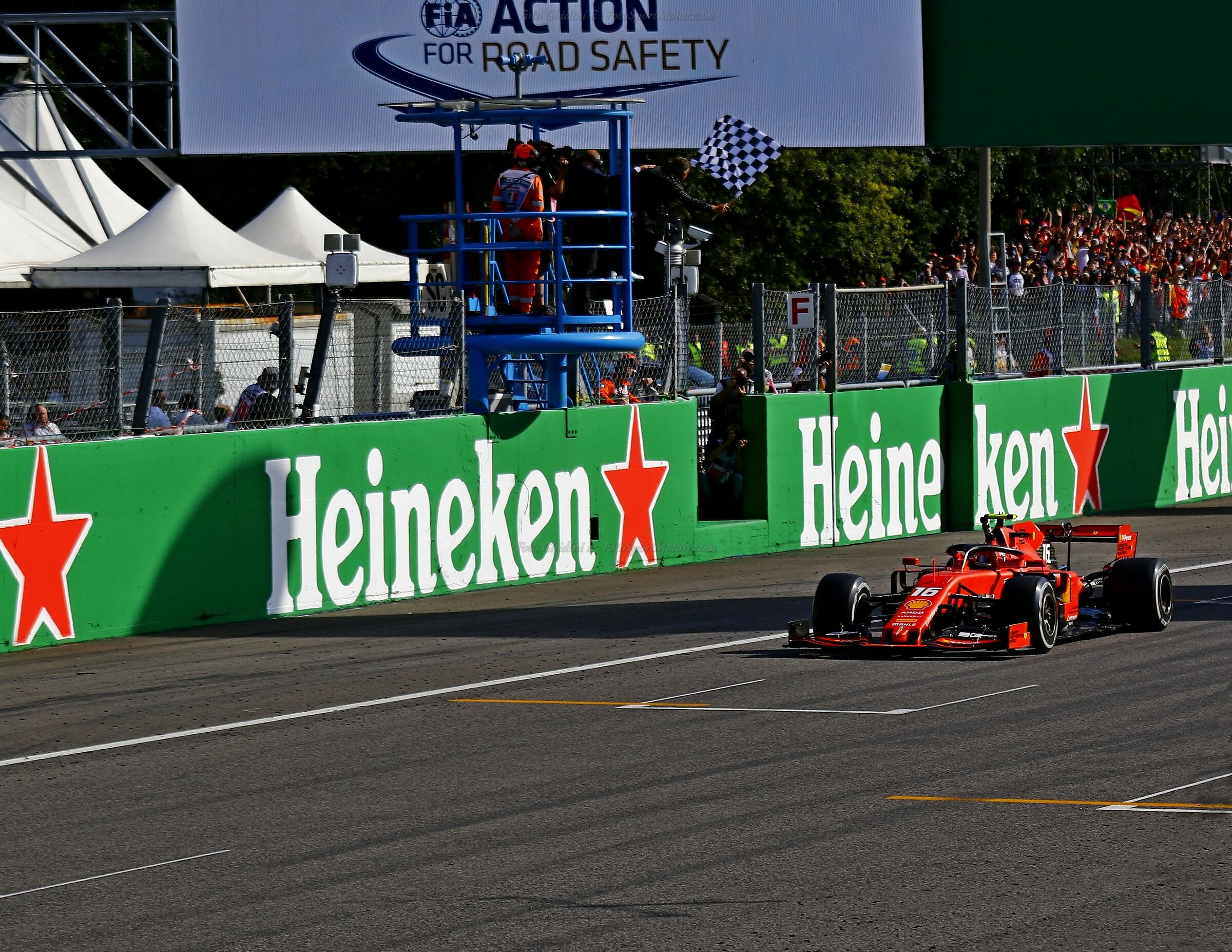 Vittoria Ferrari Charles Leclerc GP Monza 2019