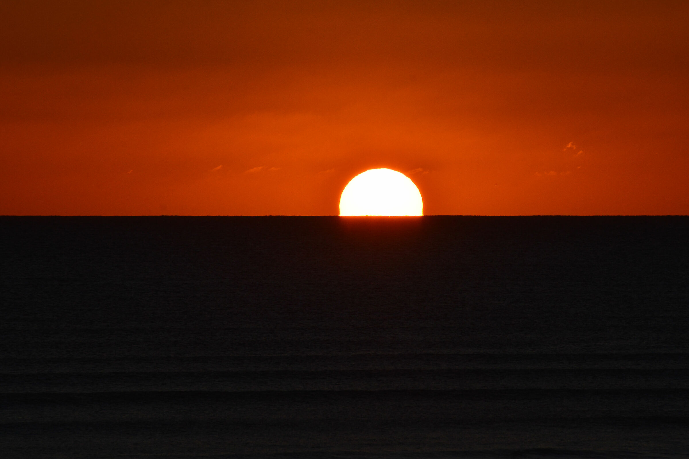The dip of the sun