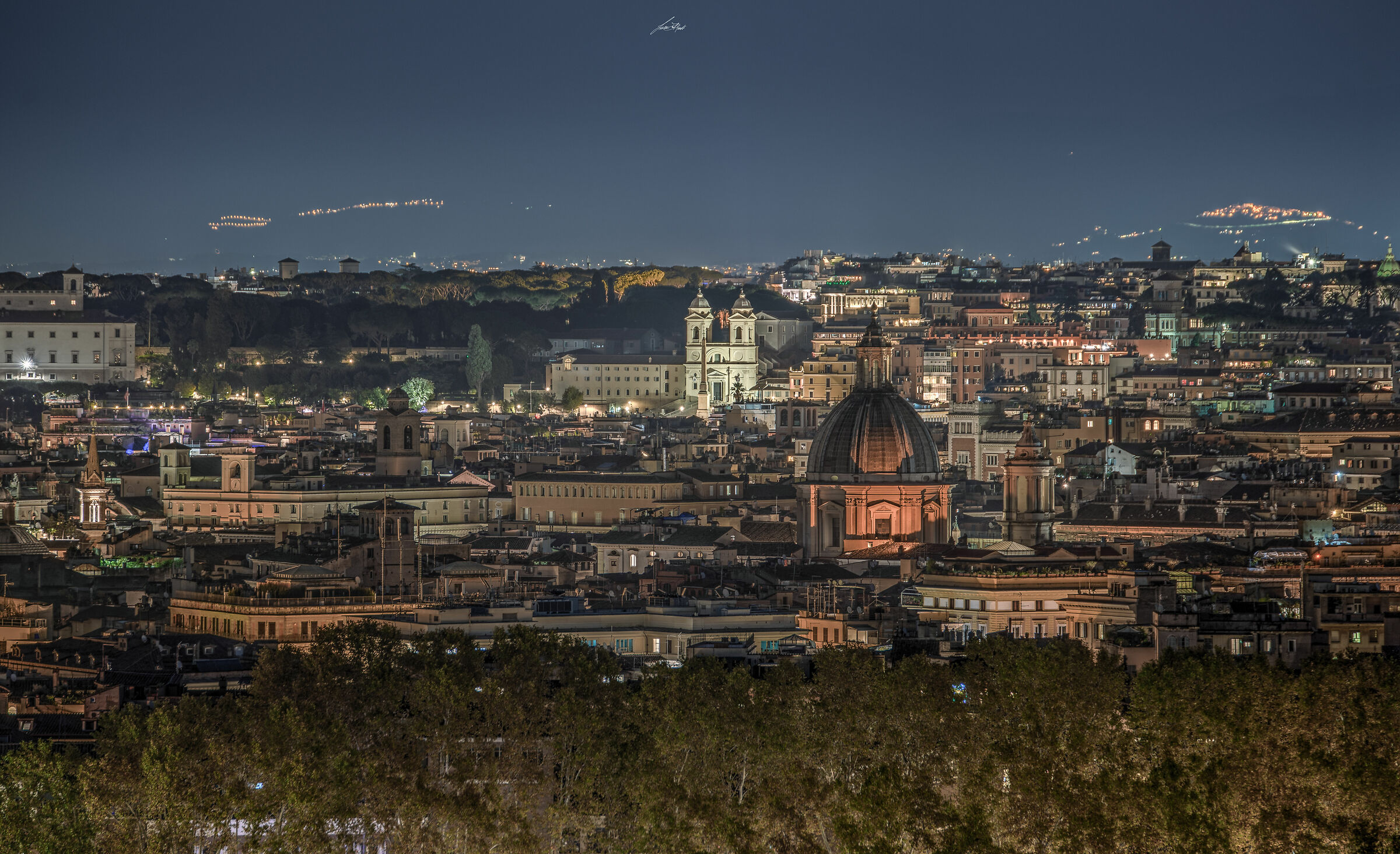 Spain Square as seen from the Janiculum