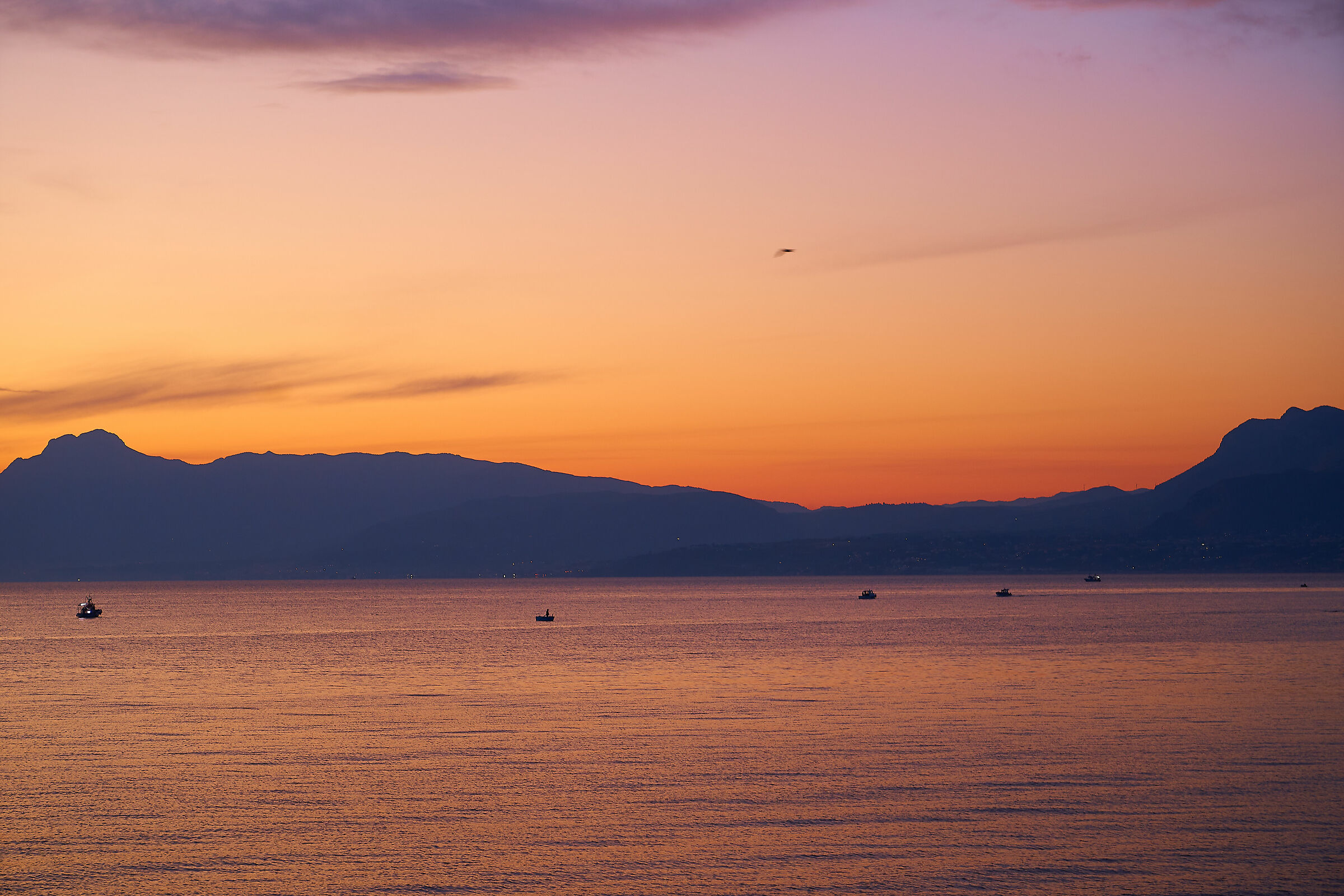 Sunrise among fishermen