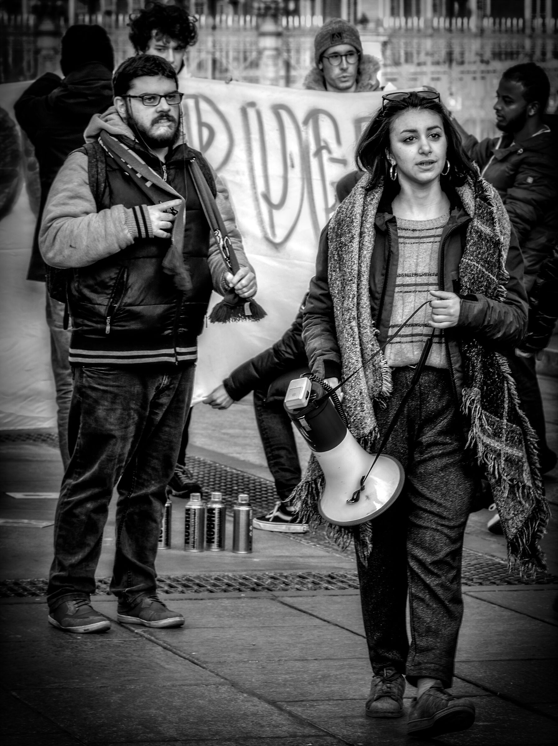 Protesters on the way to the future