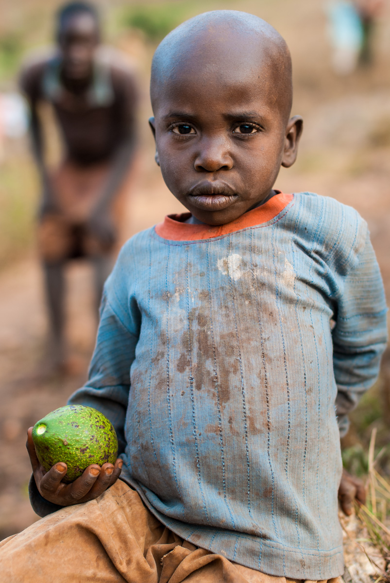 Child on the banks of the river