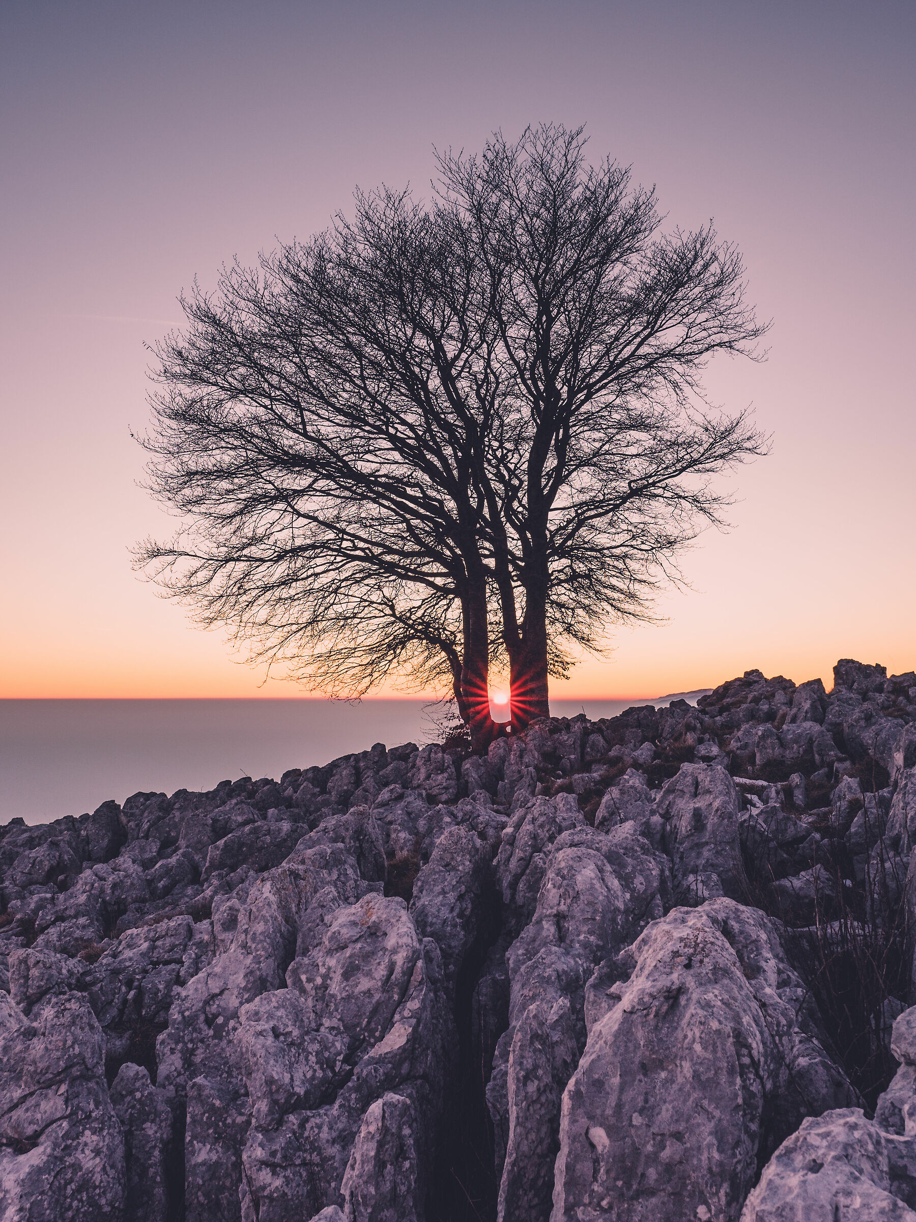 Tramonto sul monte Pizzoc