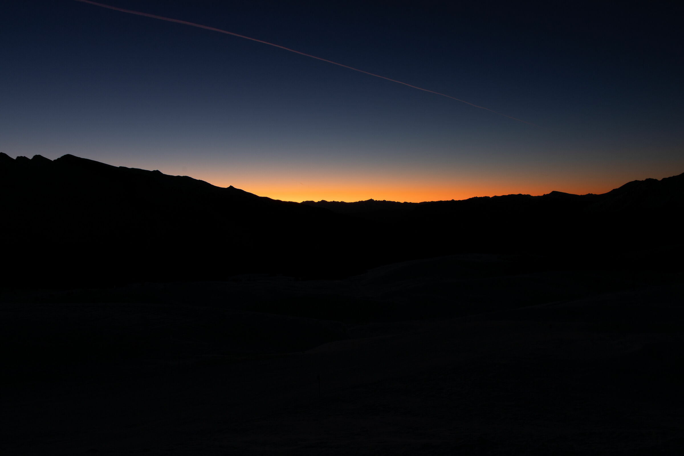 sunset over the Dolomites