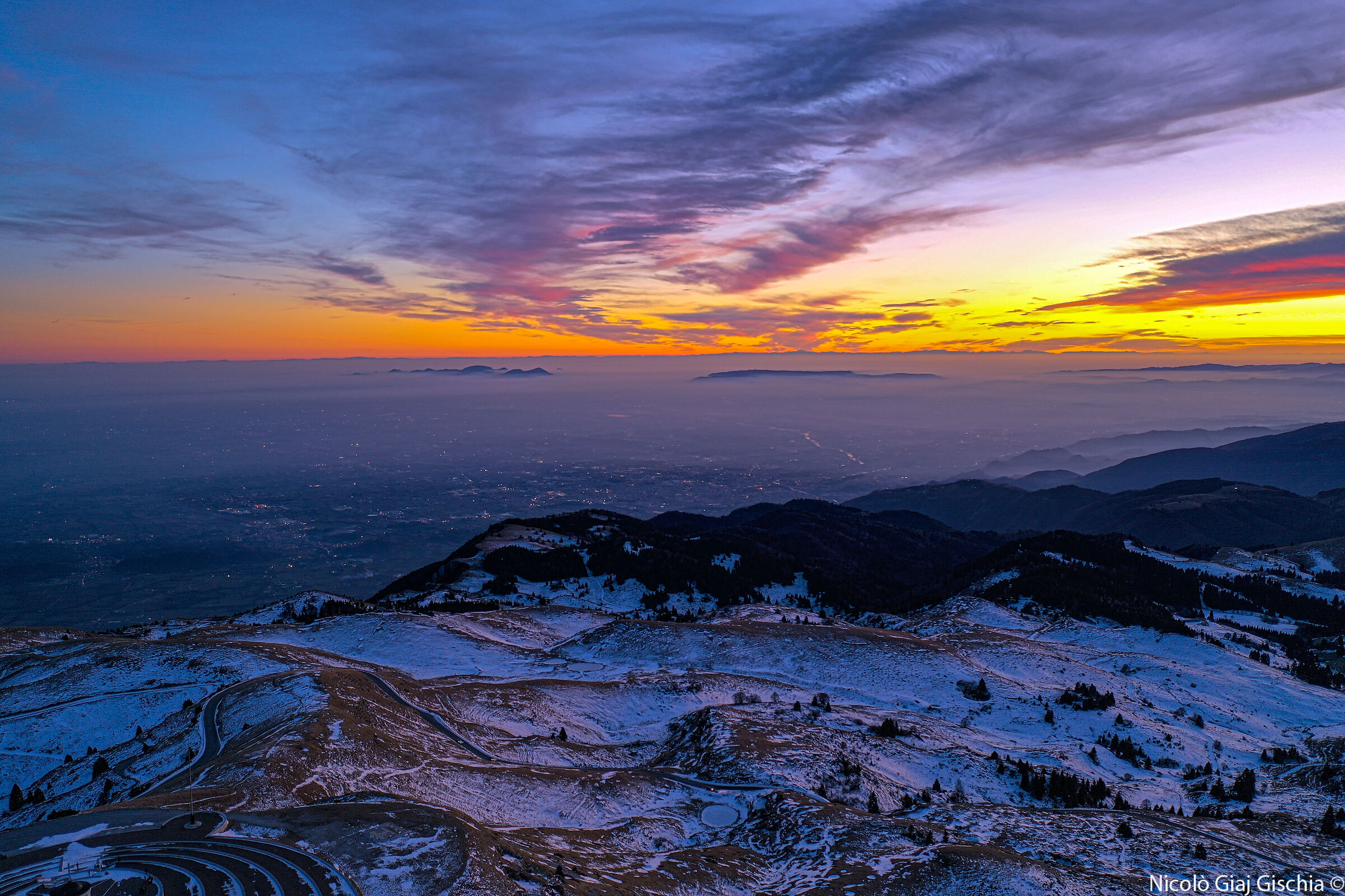 La Pianura Padana Al Tramonto