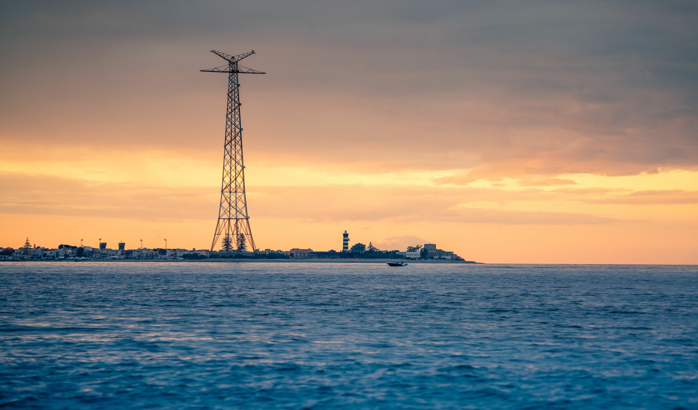 Messina Strait at sunset