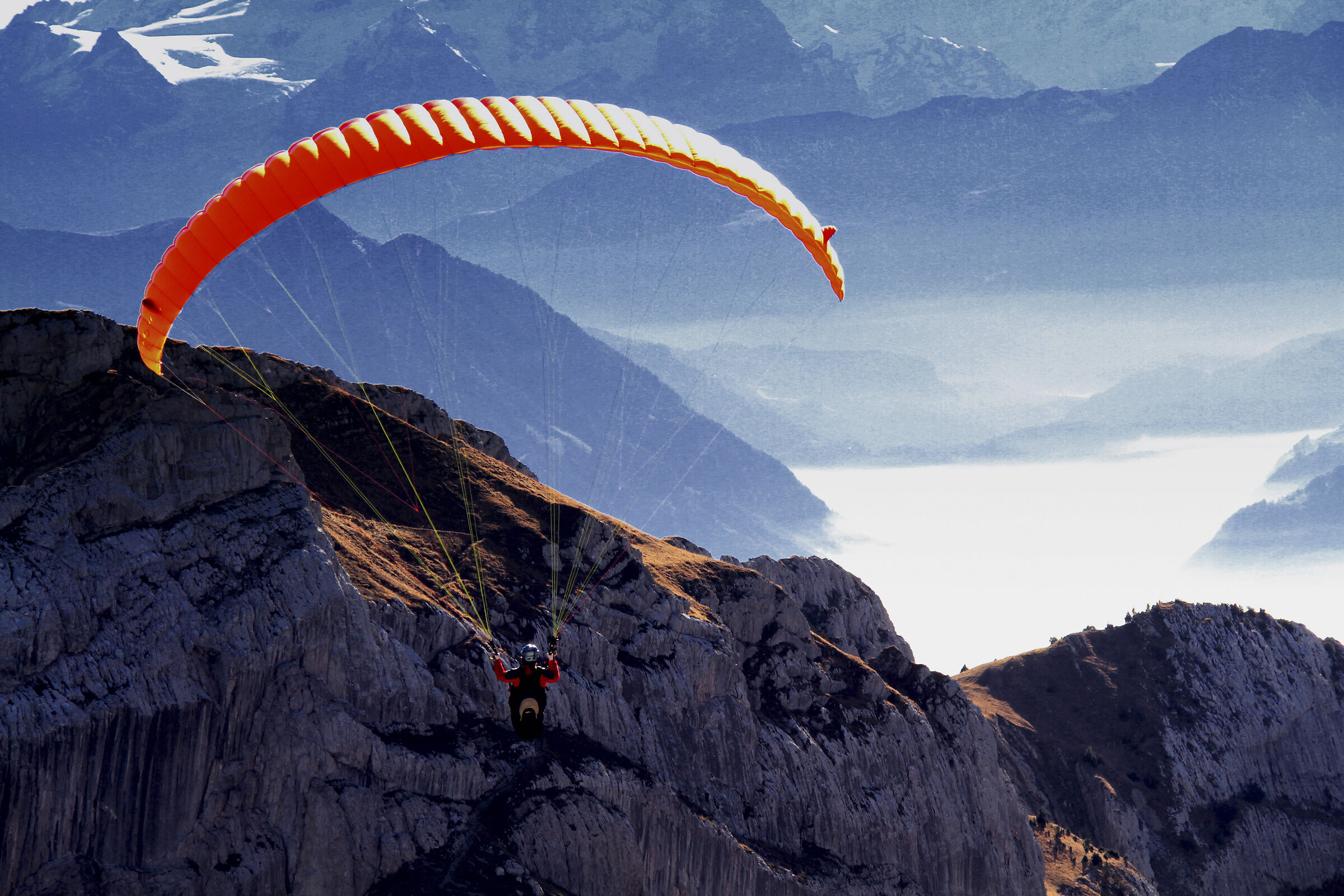 Parapendio sul monte Pilatus