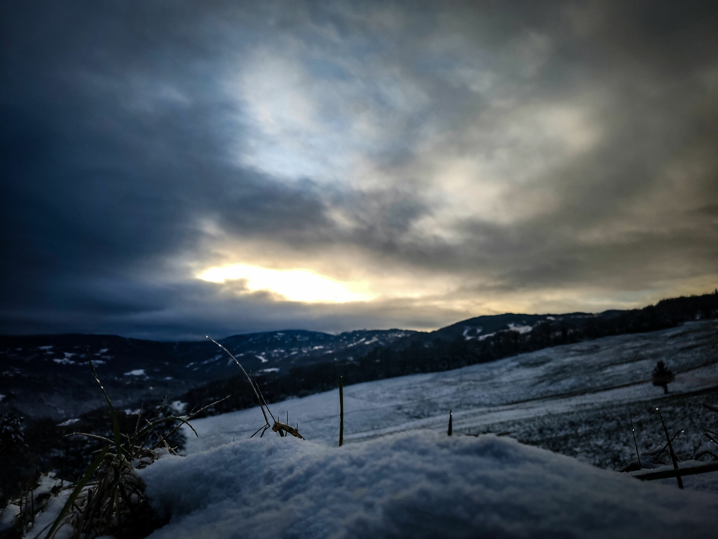 The glimmer of light at dusk