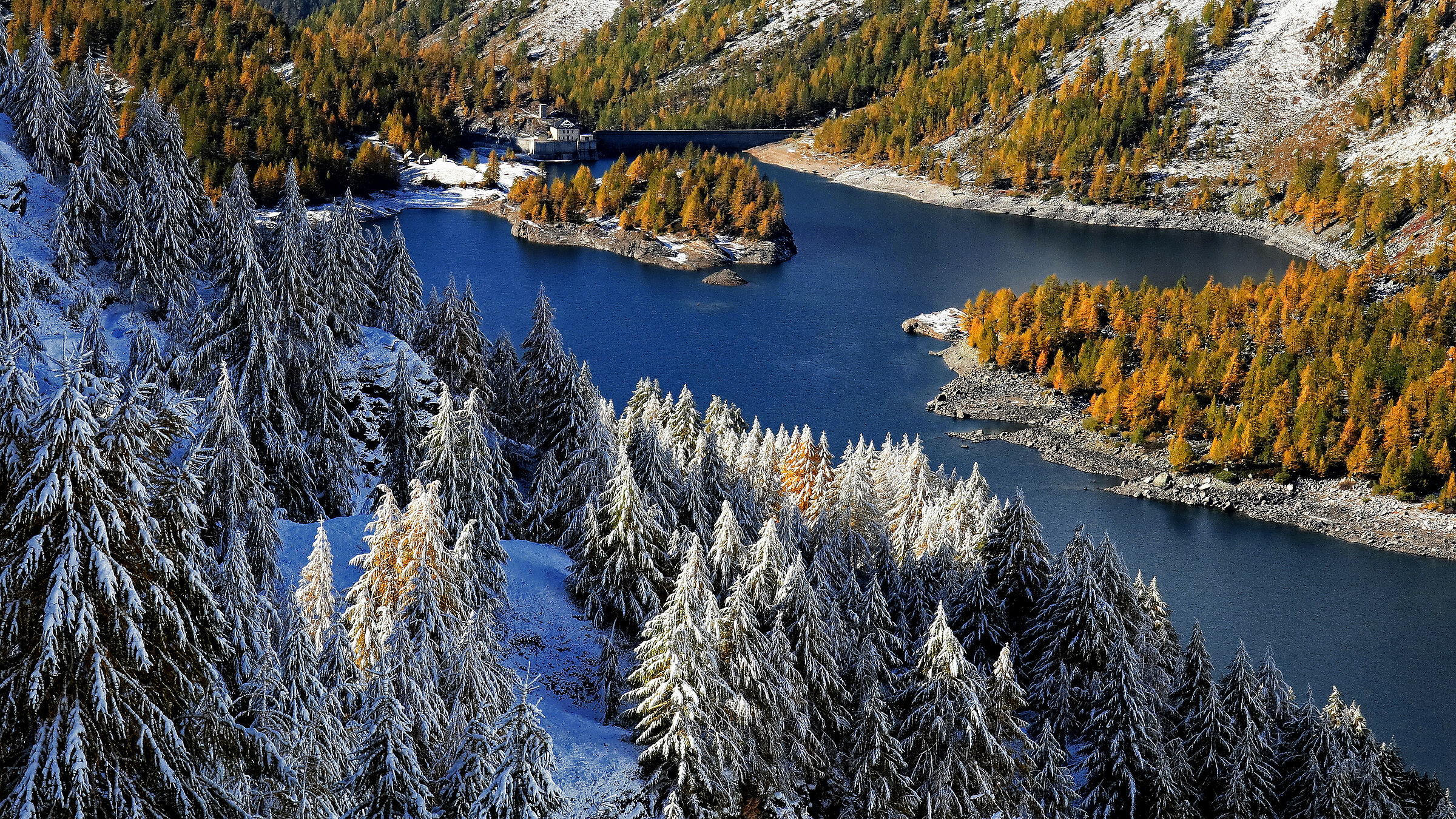 first autumn snowfall - Alpe Devero