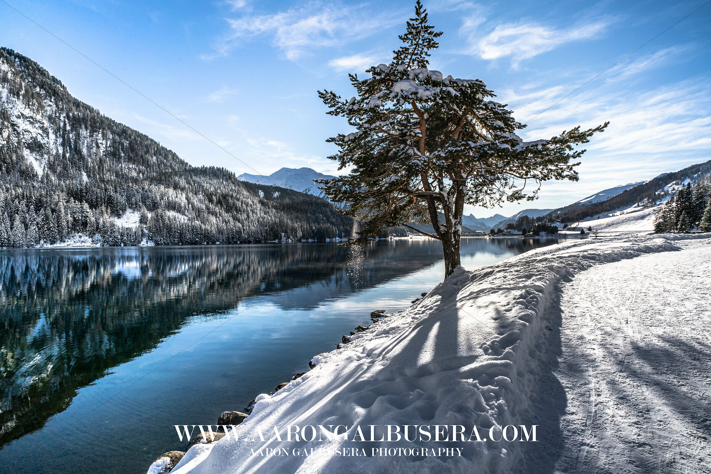 View of the Davos (Switzerland) pond