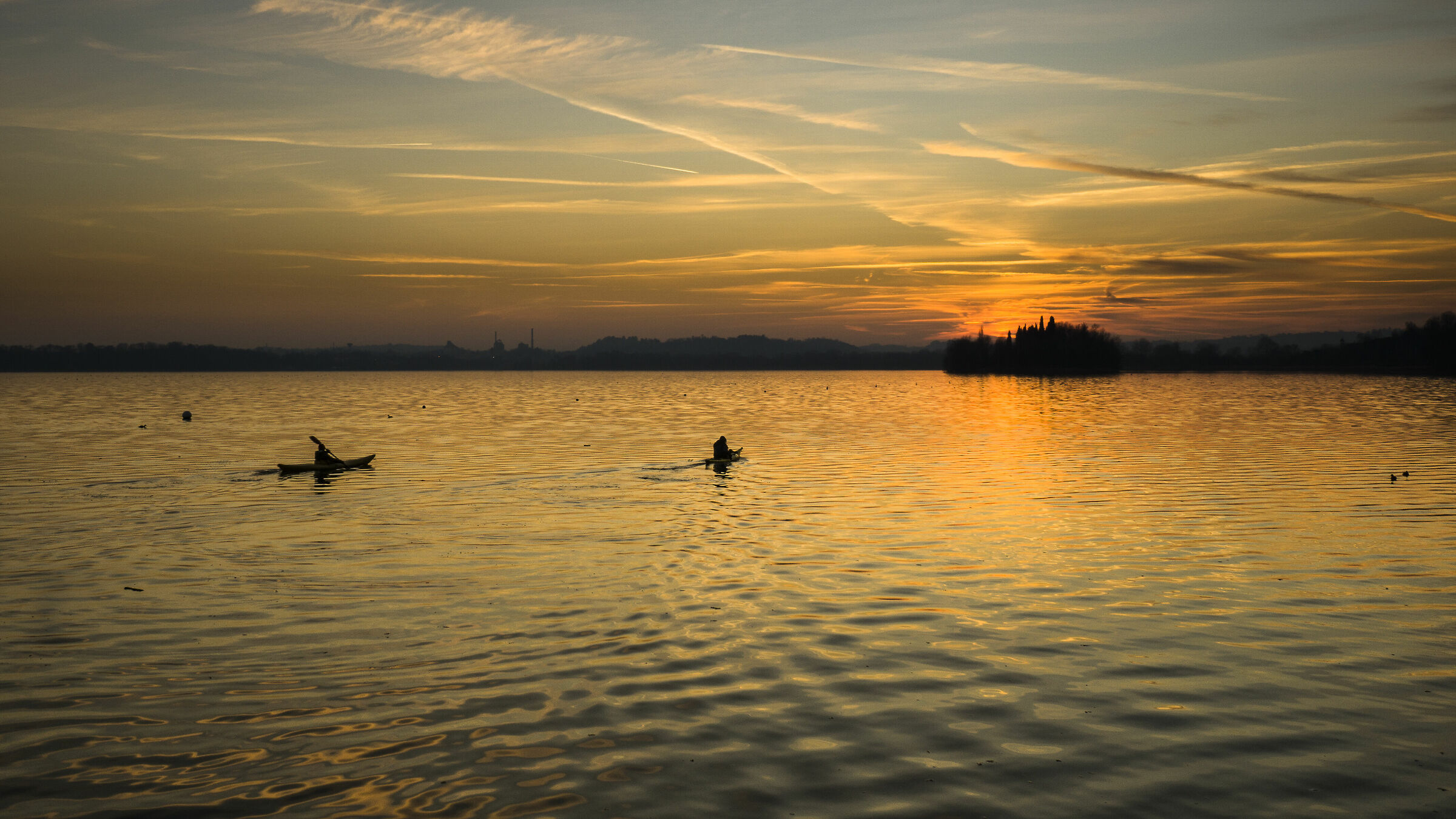 Pusian Lake, sunset