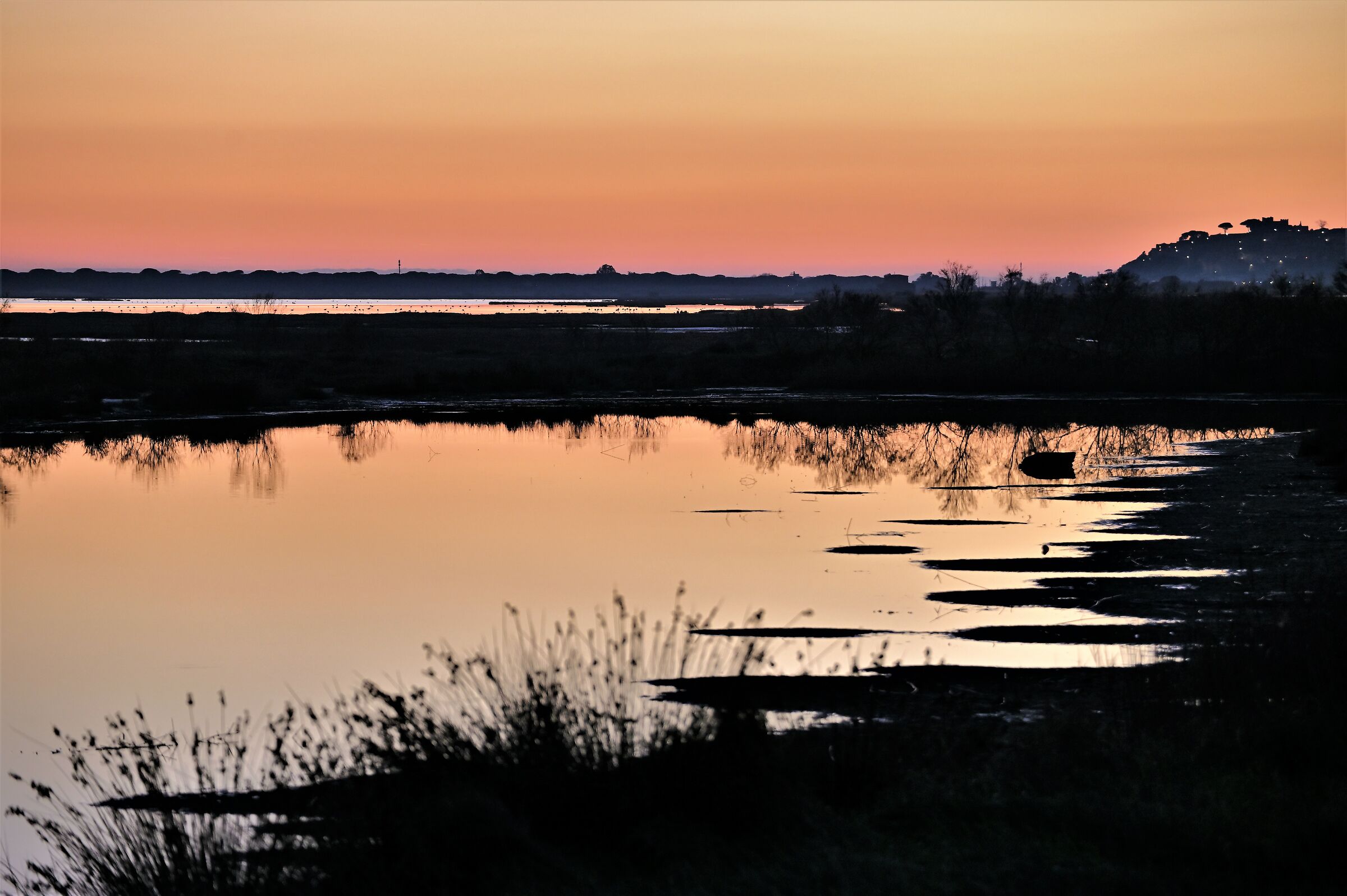 sunset on the Botrona and Castiglione Diaccia