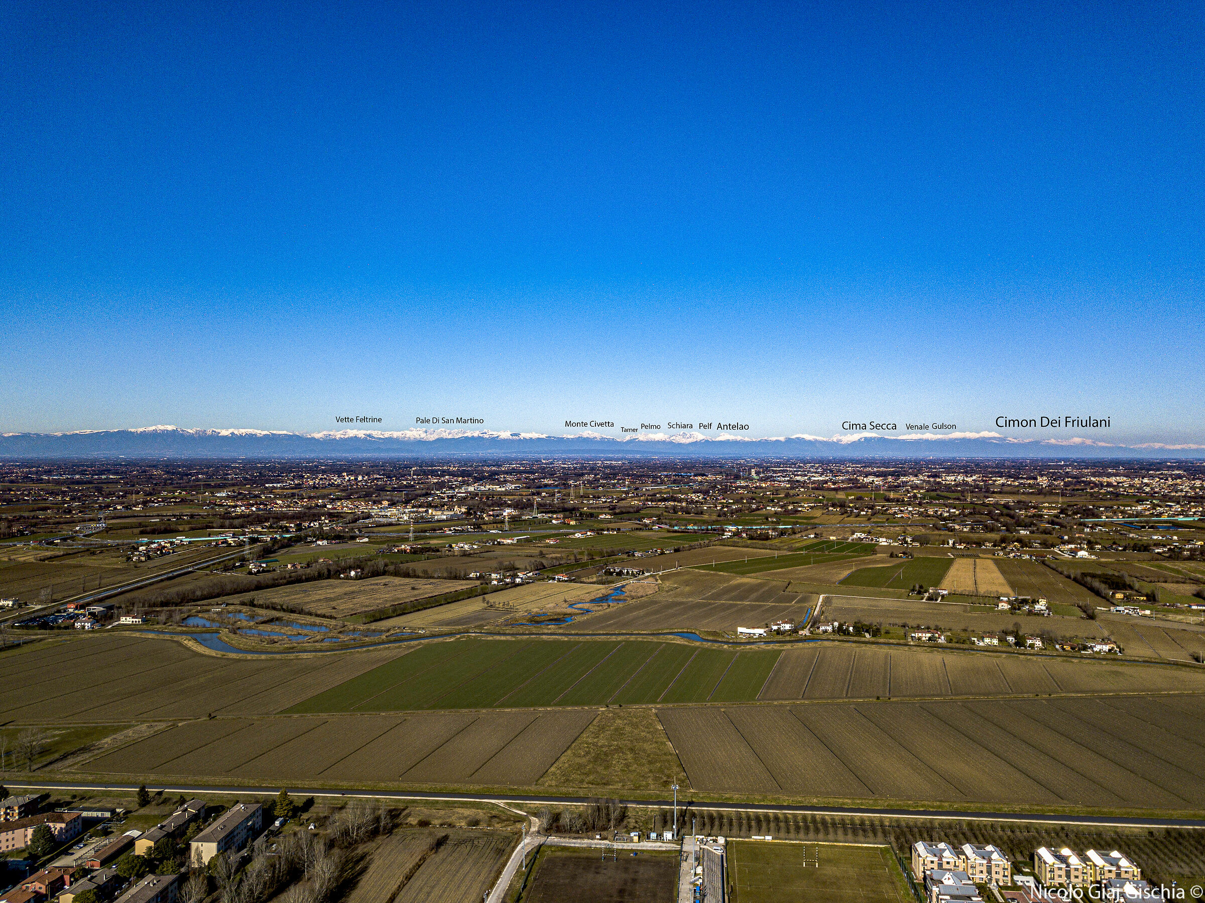 The Dolomites From the Padana Plain