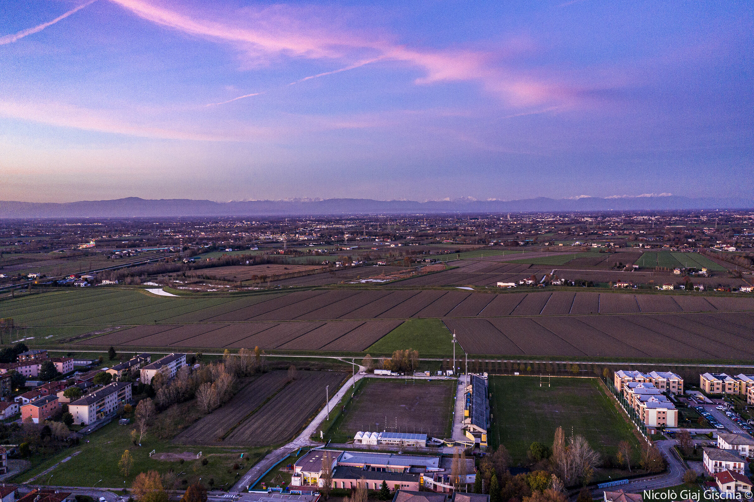 The Dolomites From the Padana Plain