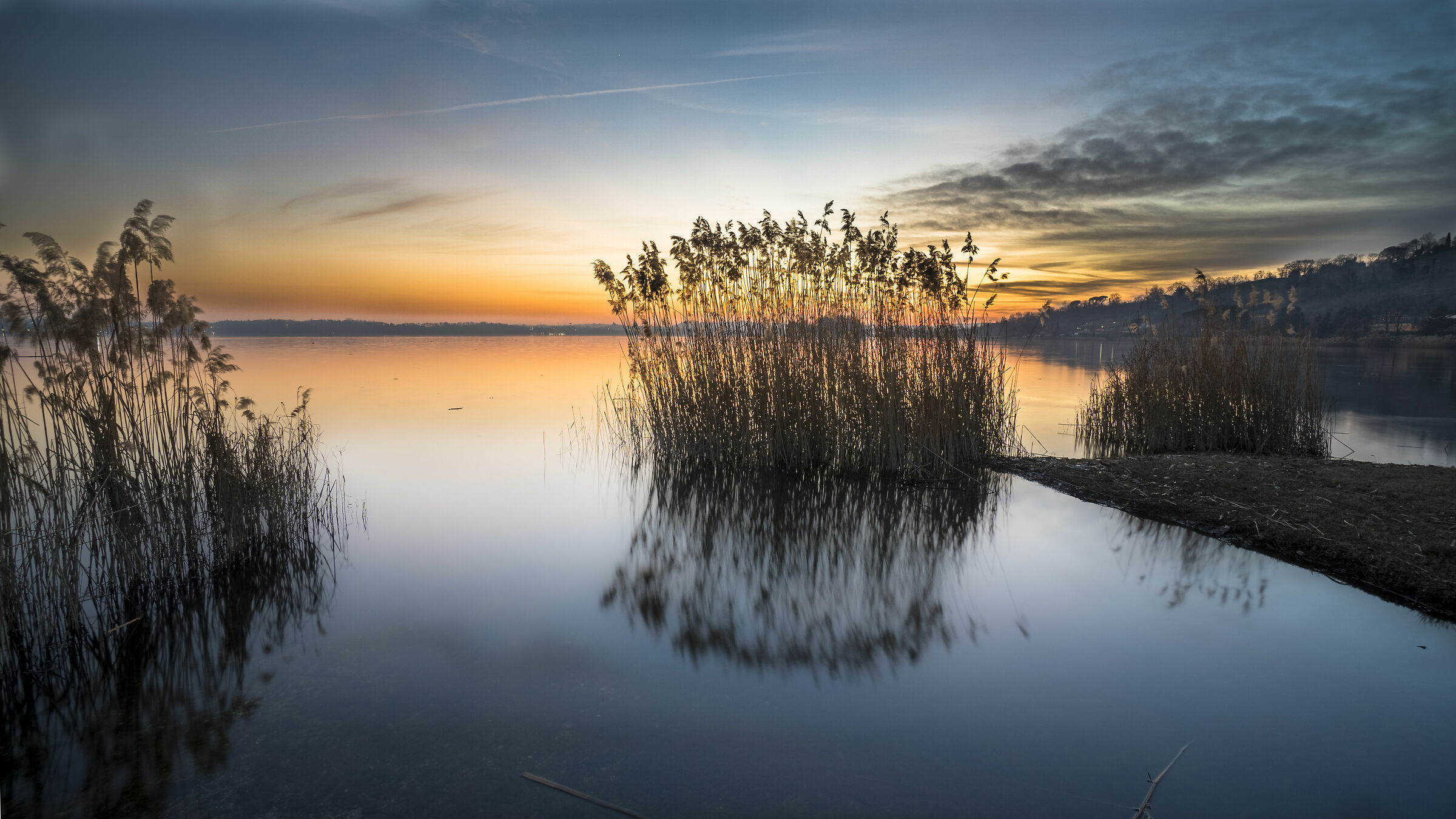 Pusian Lake, sunset