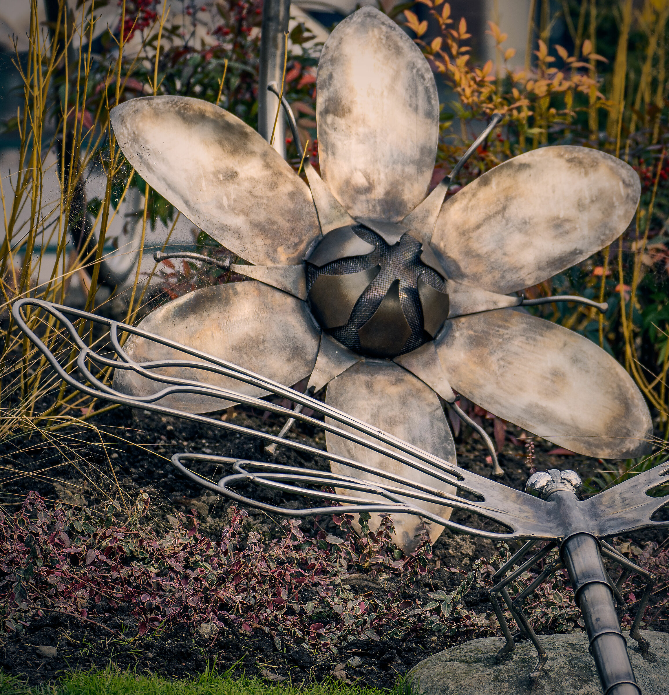 Metallic flower, trà the flowers