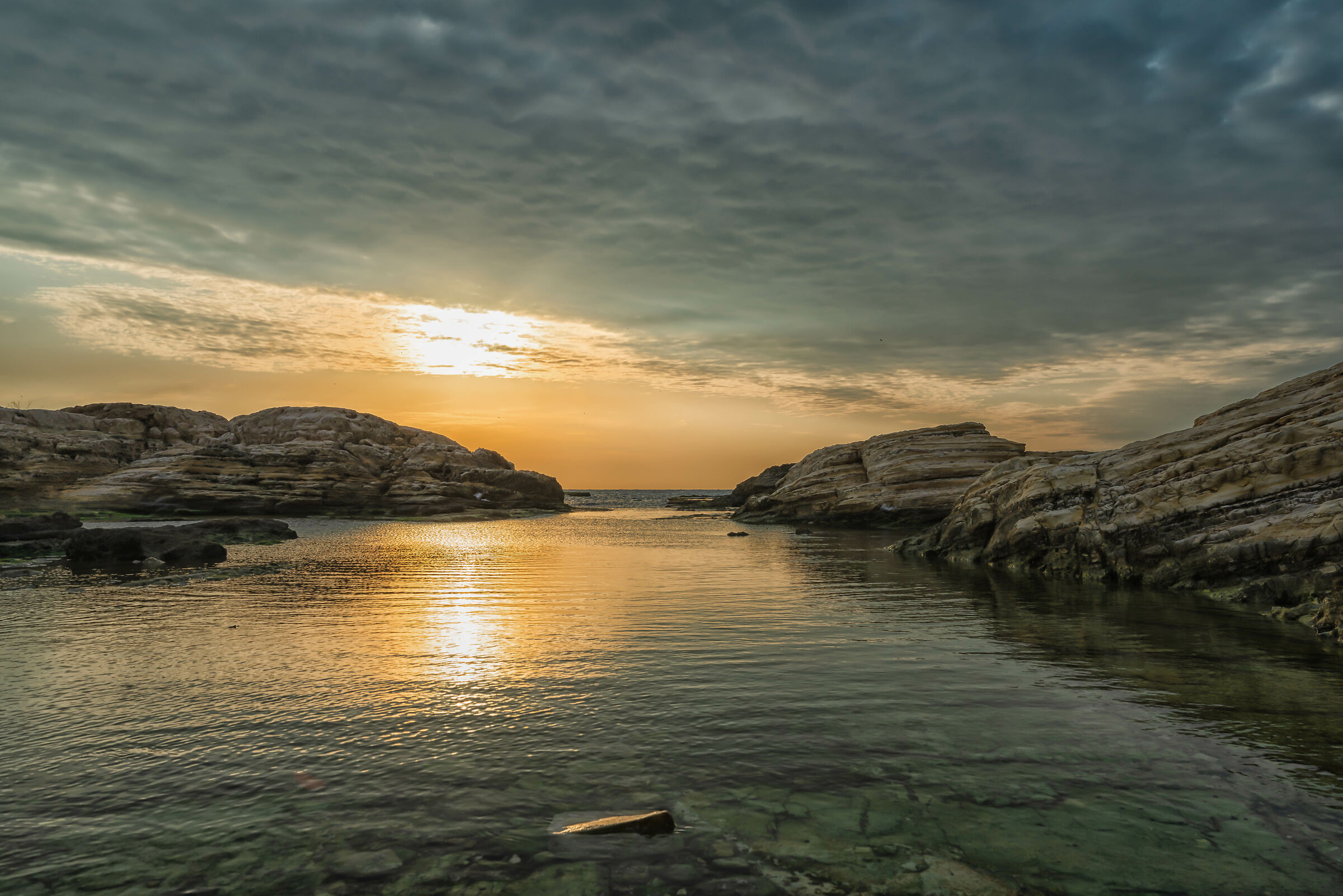 Sunset at Al Raouche Rocks