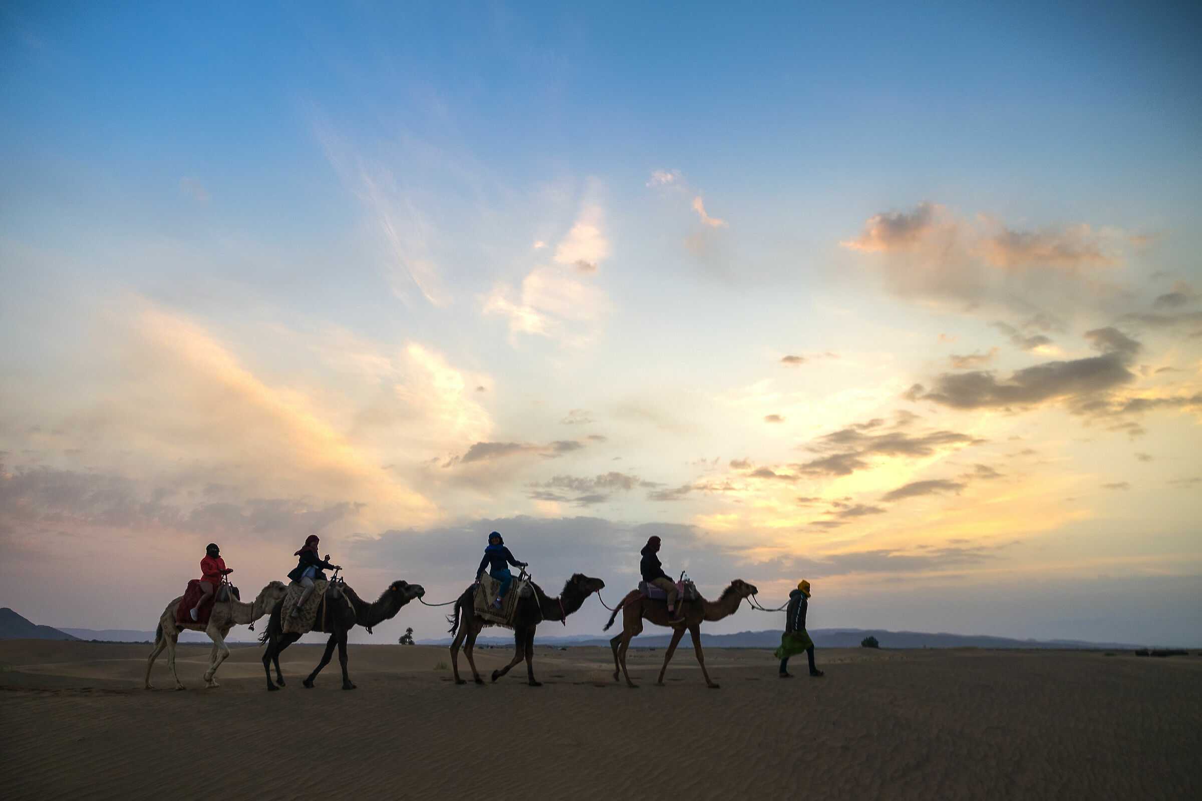 Tramonto sul deserto di Merzouga